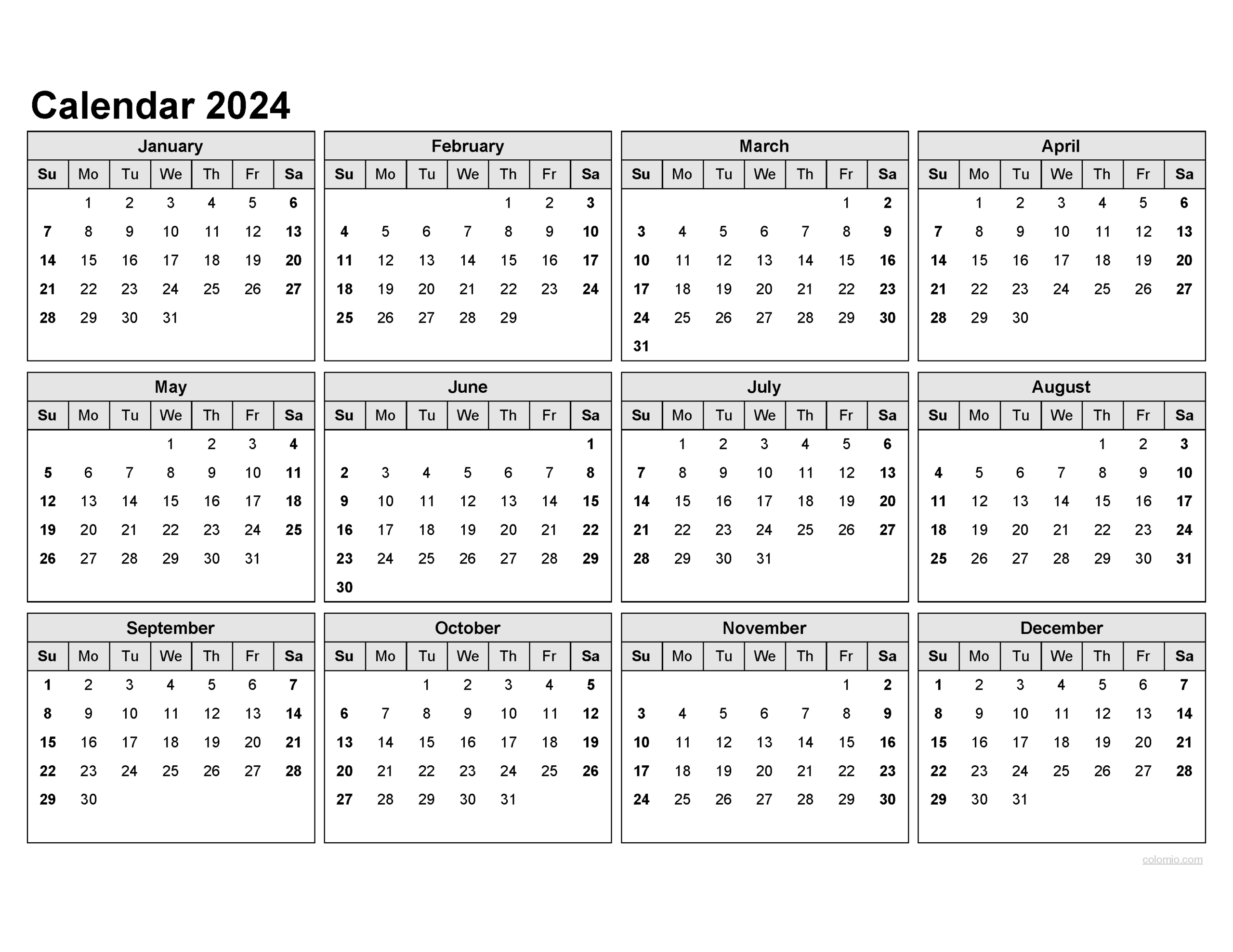 2023 &amp;amp; 2024 Calendar, Monthly Calendars, With Calendar Maker | 2023 Calendar 2024 Printable Blank