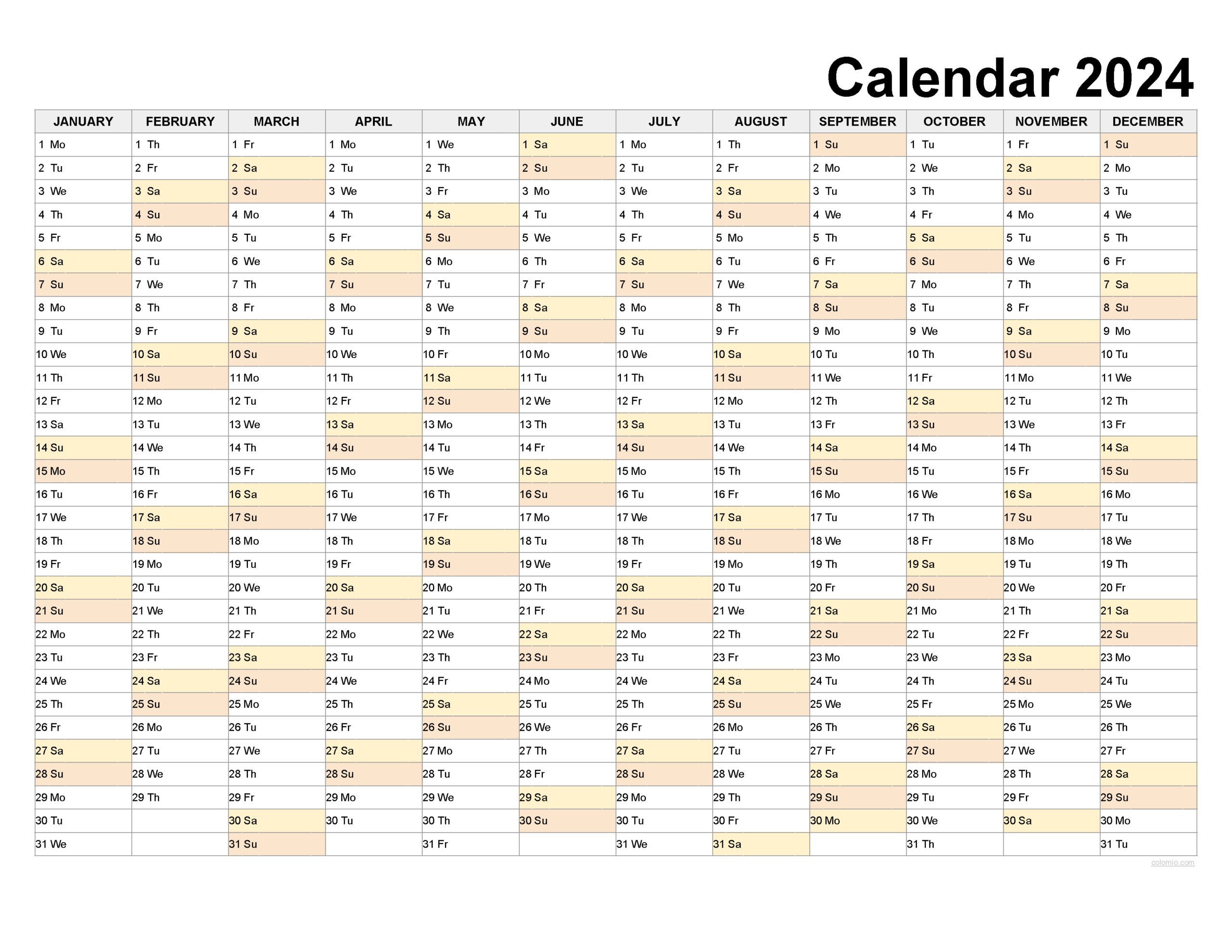 2023 &Amp;Amp;Amp; 2024 Calendar, Monthly Calendars, With Calendar Maker | 2024 Full Year Calendar Excel