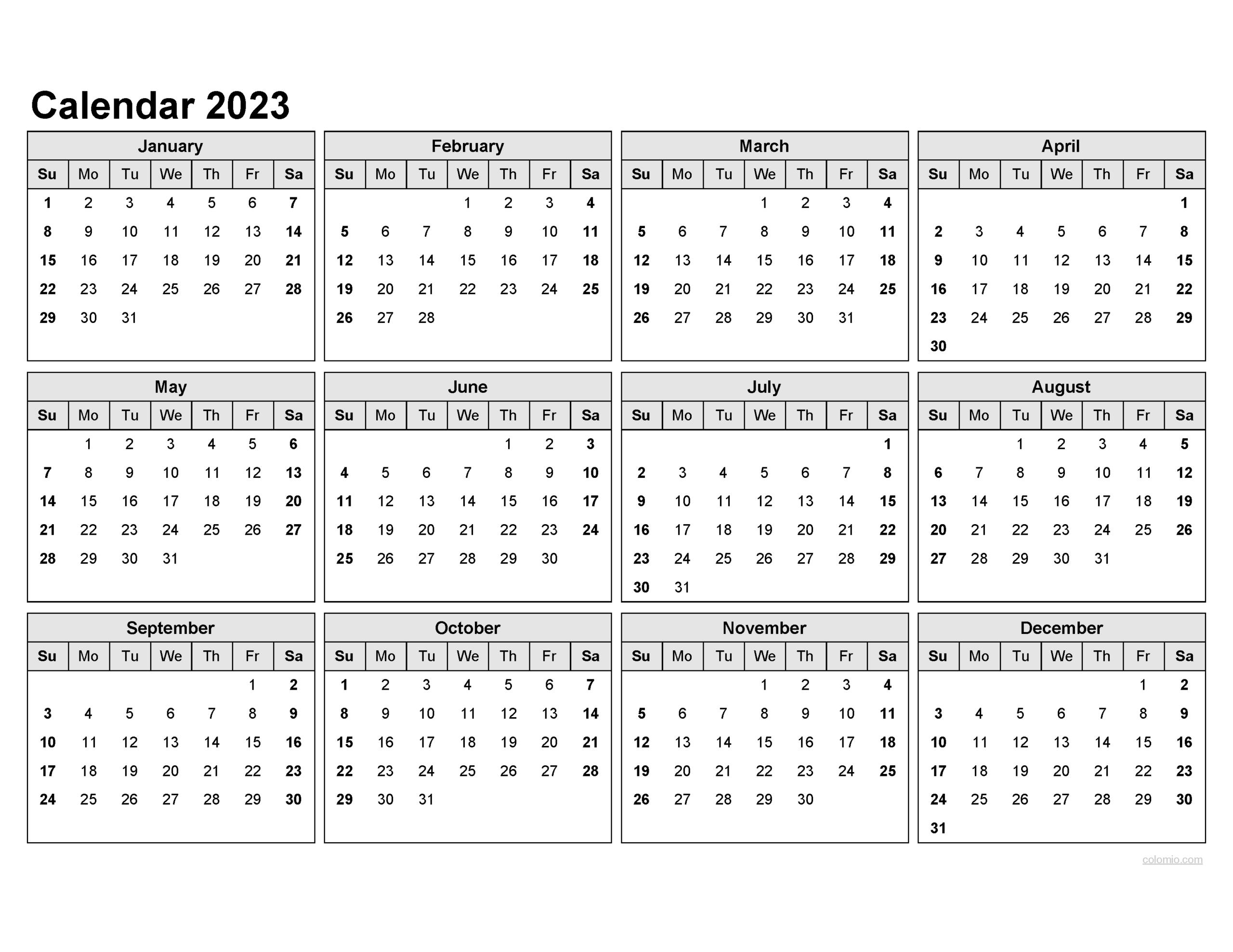 2023 &Amp;Amp;Amp; 2024 Calendar, Monthly Calendars, With Calendar Maker | Yearly Calendar 2023 And 2024 Printable Free
