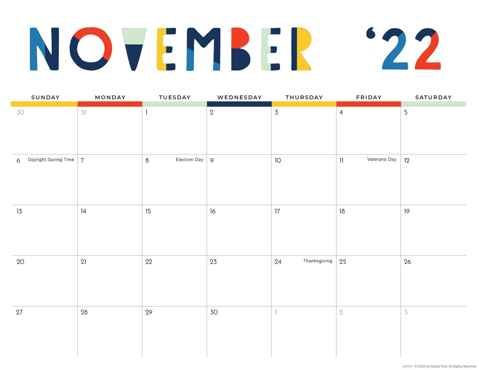 2023-2024 Colorful Printable Calendar For Moms - Imom | Printable | Printable Calendar 2024 Imom