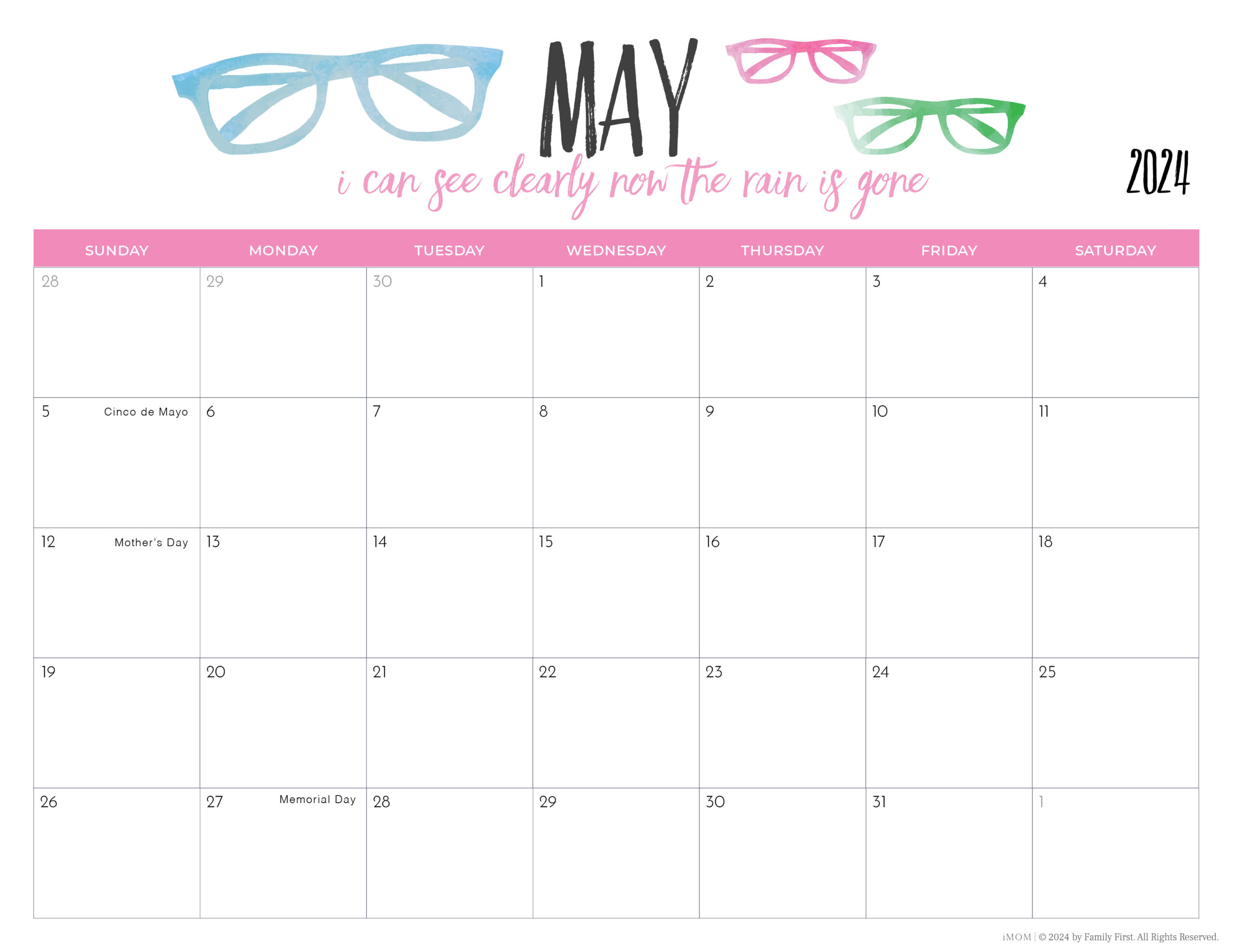 2023-2024 Printable Calendars For Moms - Imom | 2024 Printable Calendar Imom