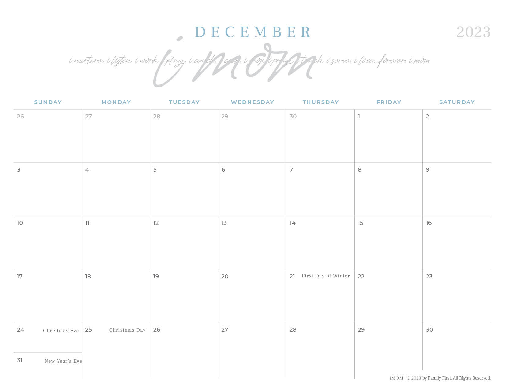 2023-2024 Printable Calendars: Free Printable Calendar Designs - Imom | 2024 Printable Monthly Calendar