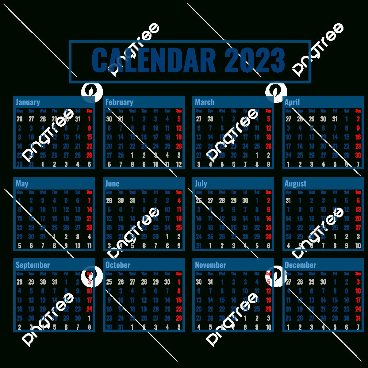 2023 Calendar Transparent Png Transparent Images Free Download | Nypd Rdo Calendar 2024 Printable