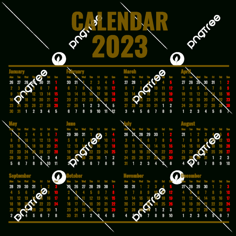 2023 Calendar Transparent Png Transparent Images Free Download | Nypd Rdo Calendar 2024 Printable