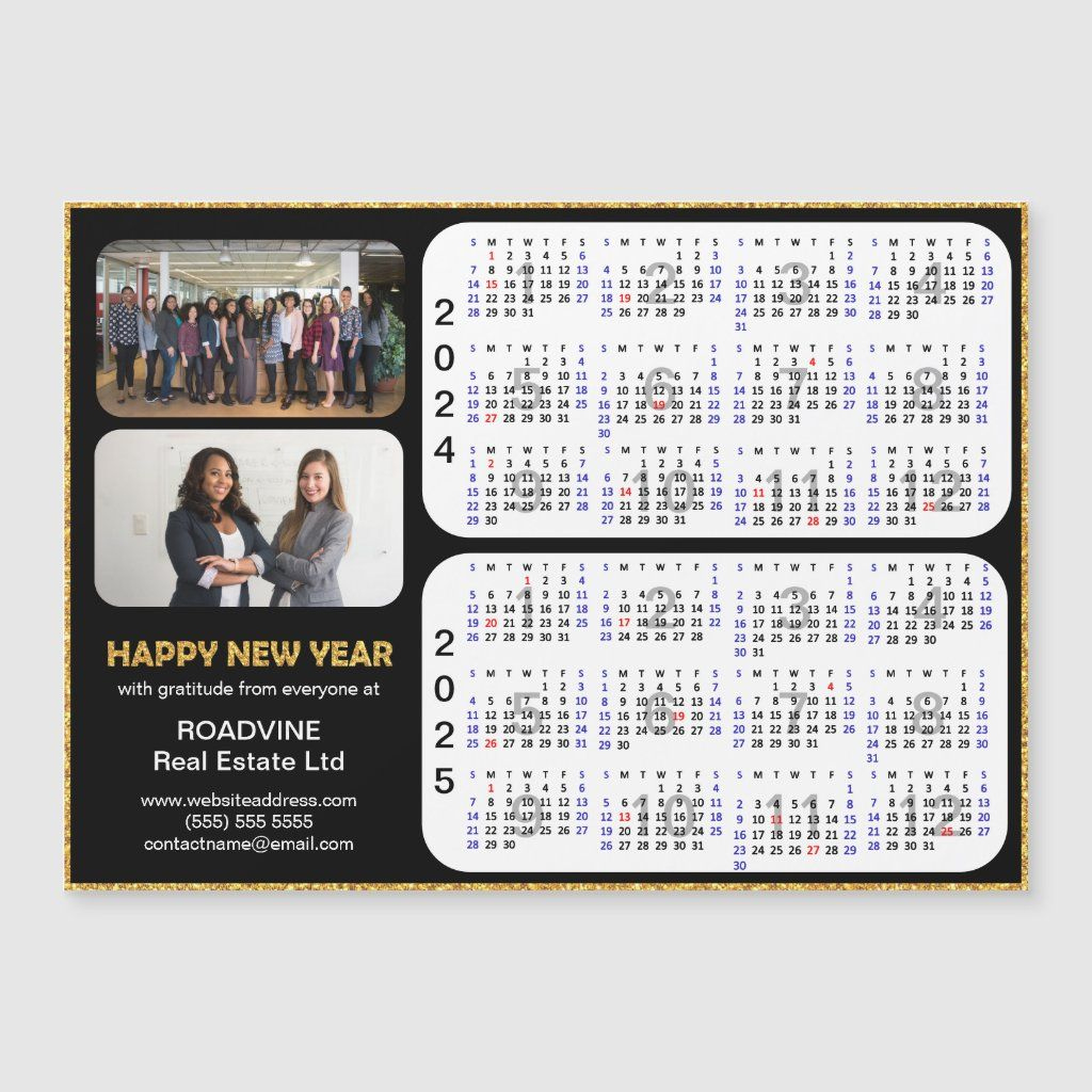 2024 2025 Calendar Corporate 2 Photo Magnetic | Zazzle In 2023 | Printable Calendar 2024 Myanmar