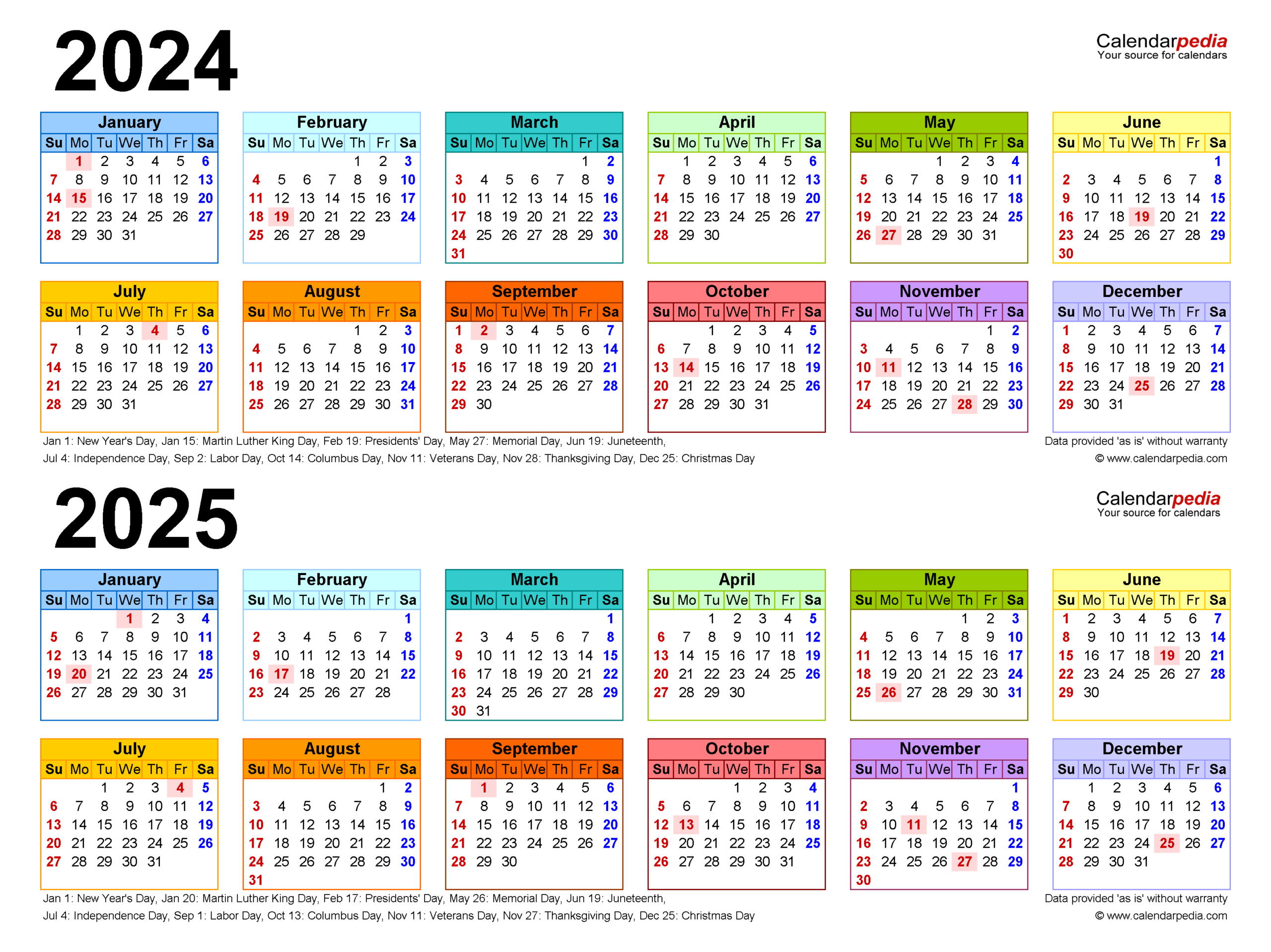 2024-2025 Two Year Calendar - Free Printable Pdf Templates | 2024 Calendar 2025 Printable Free Download