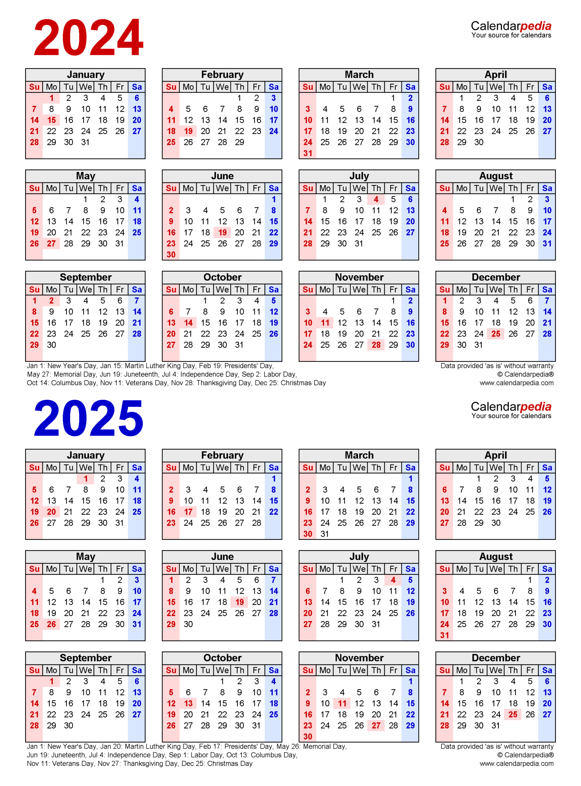 2024-2025 Two Year Calendar - Free Printable Pdf Templates | 2024 Calendar 2025 Printable Free Download