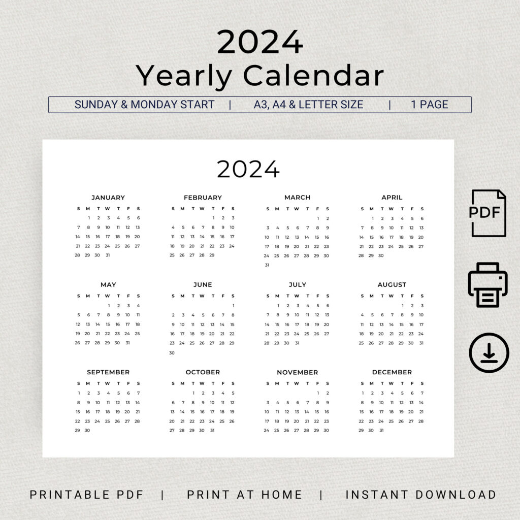 Printable Calendar 2024 Kuwait Printable Calendar 2024