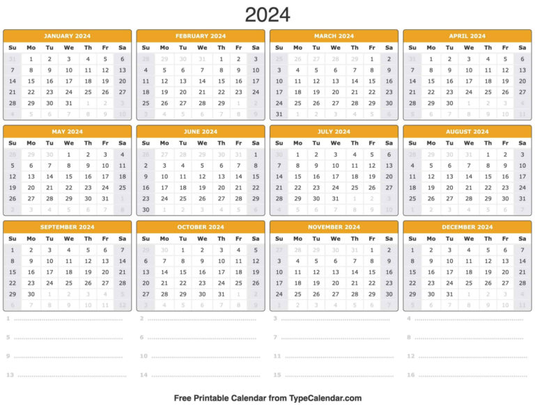 2024 Calendar: Free Printable Calendar With Holidays | 2024 Calendar Same As What Year