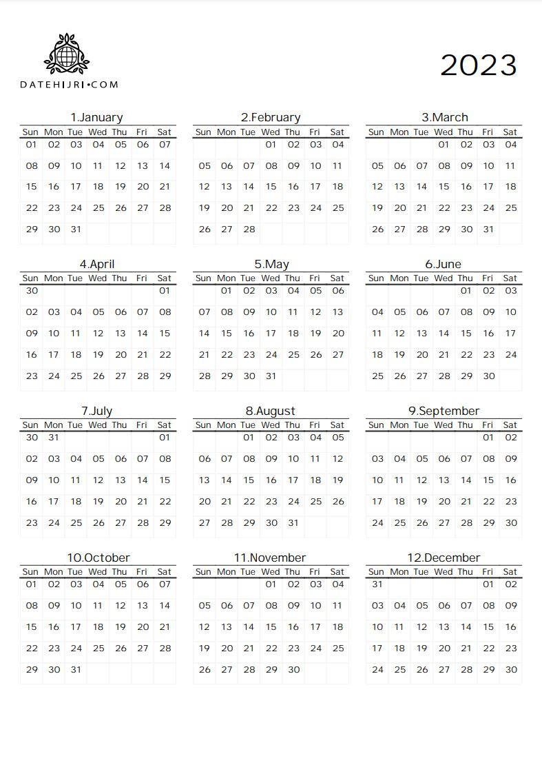 2024 Calendar Printable | Calendar 2024 Printable Time And Date