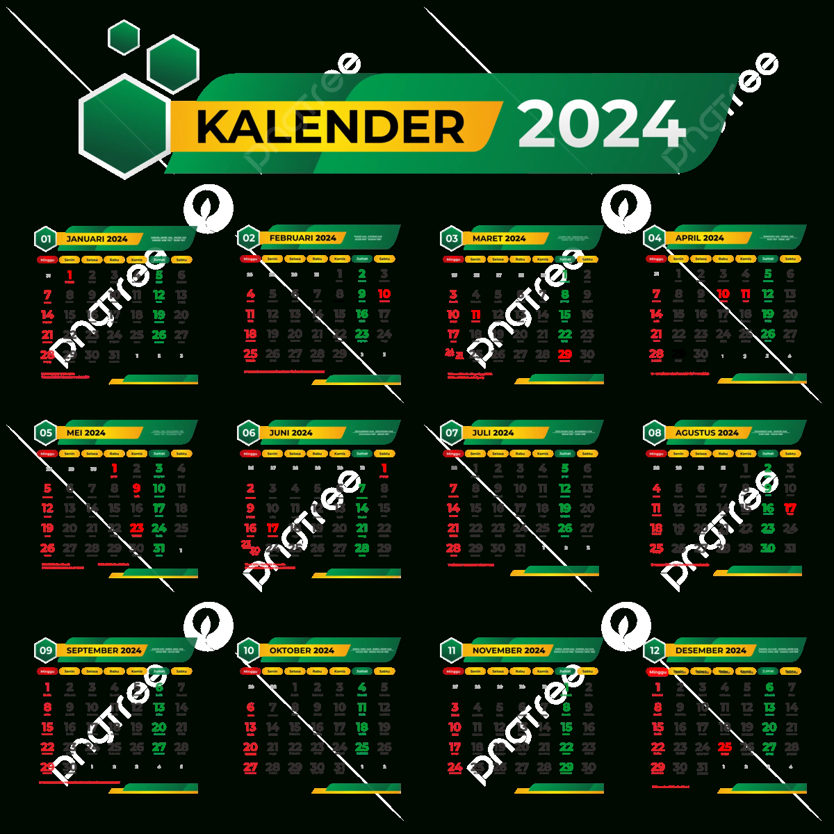 2024 Calendar Template Complete With Javanese Hijri Ad Dates And | Printable Calendar 2024 Indonesia