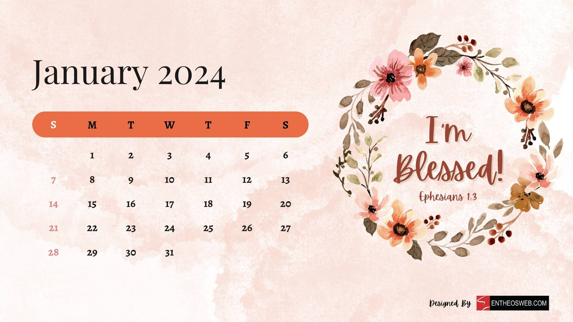 2024 Christian Calendar Wallpaper | Entheosweb | Christian Calendar 2024 Printable