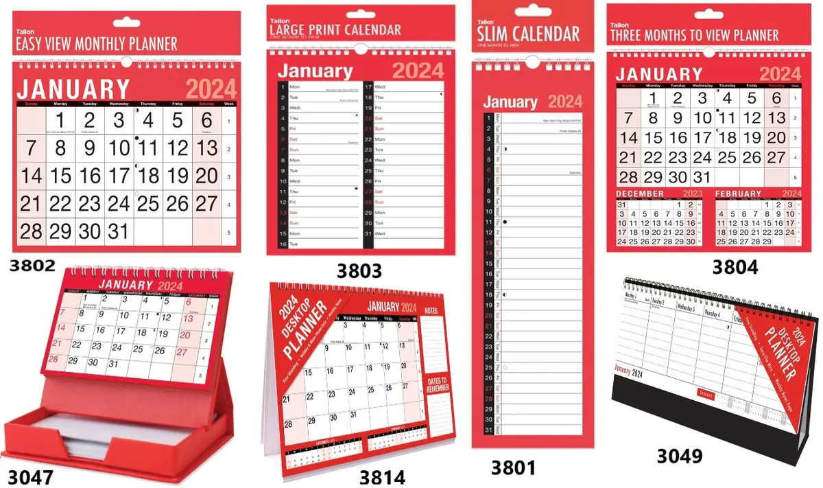 2024 Easy View , Slim, Flip To View,Large Print ,Large Planner | 2024 Calendar Large Print