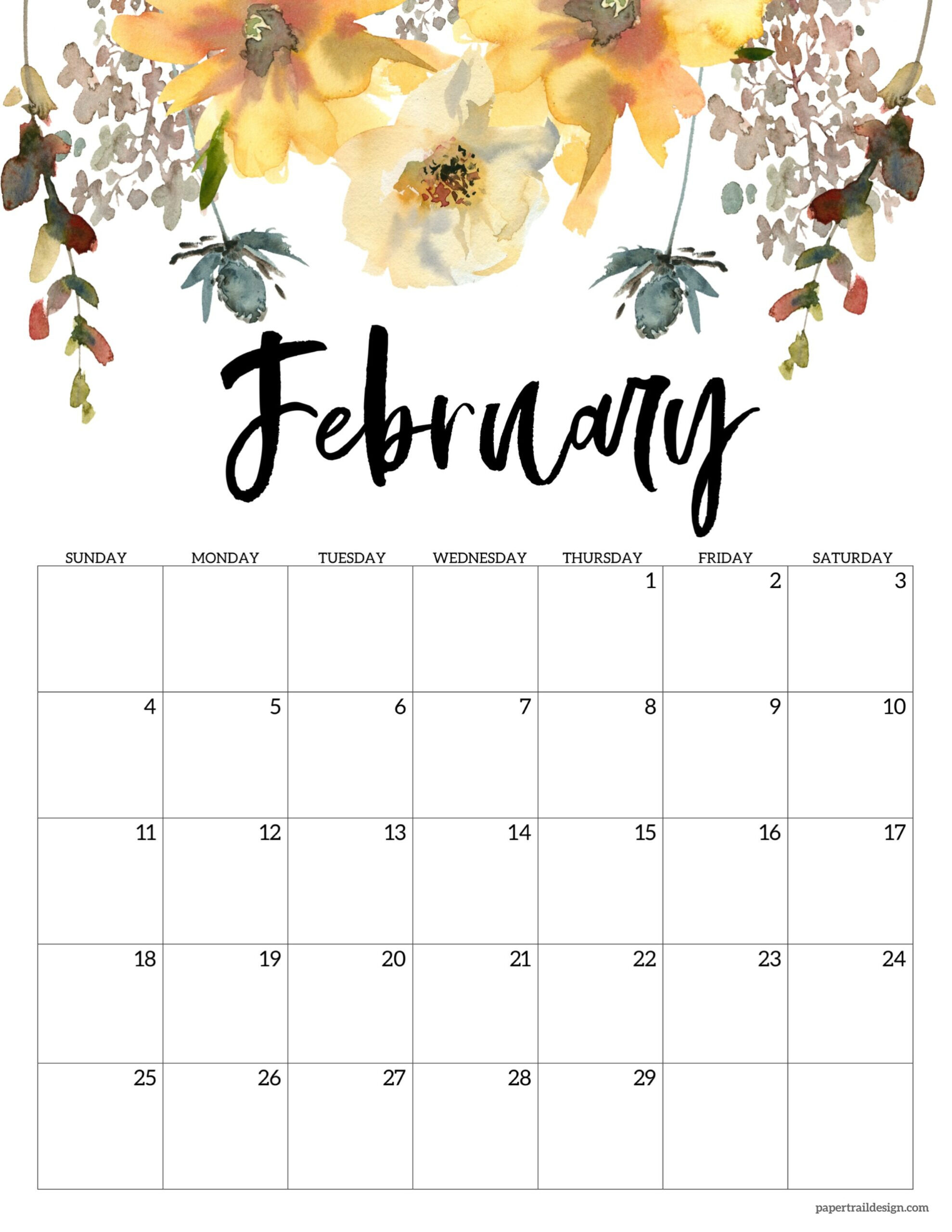 2024 Calendar Printable Floral | Printable Calendar 2024
