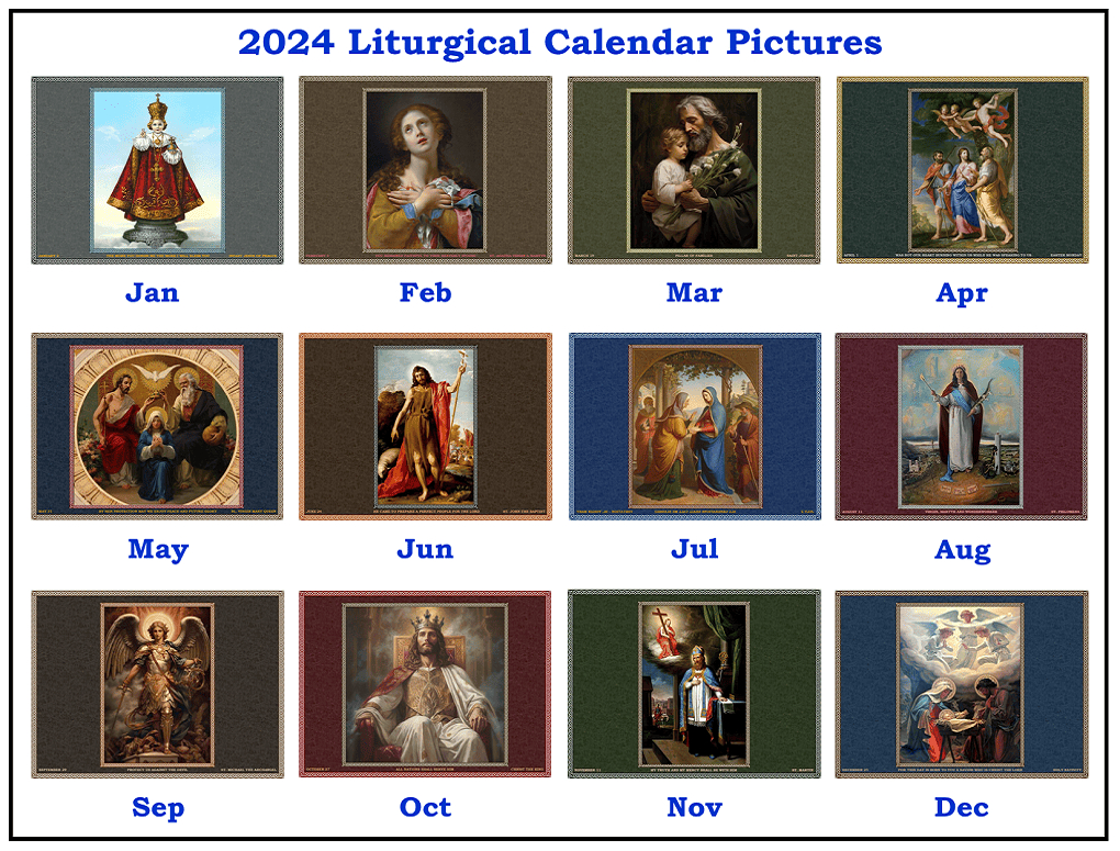 2024 Liturgical Calendar | Printable Catholic Calendar 2024