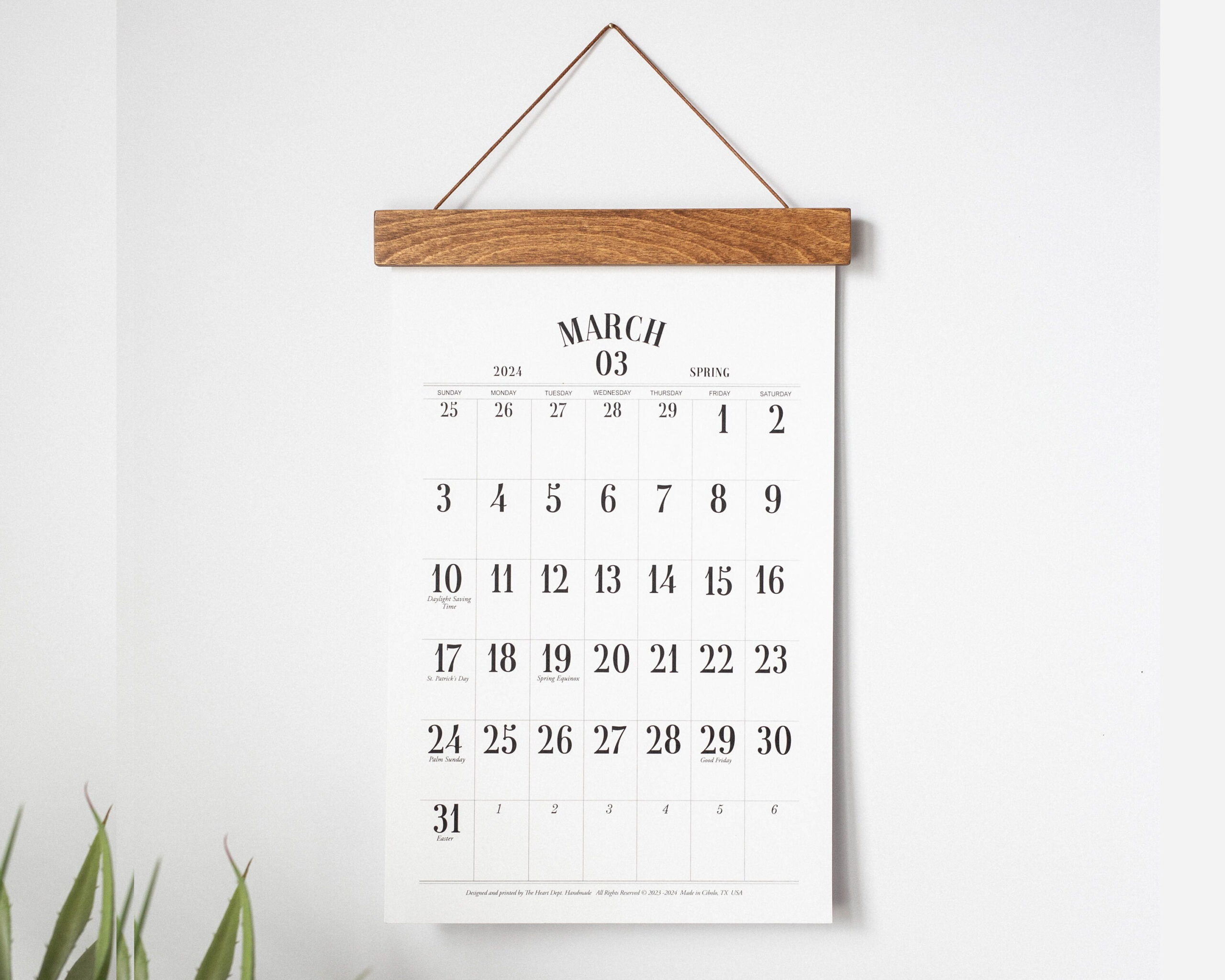 2024 Printable Wall Calendar Large Dates Calendar Hanging - Etsy | 2024 Rotating Day Off Calendar Printable