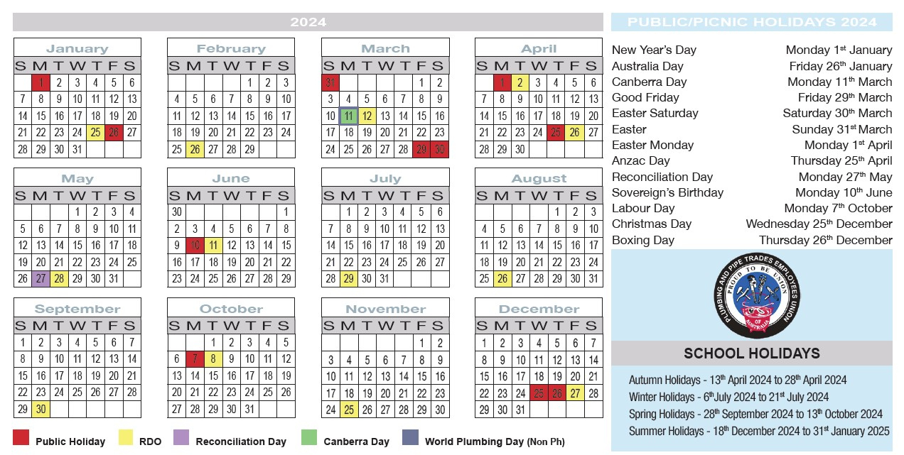 2024 Calendar Printable NSW Printable Calendar 2024