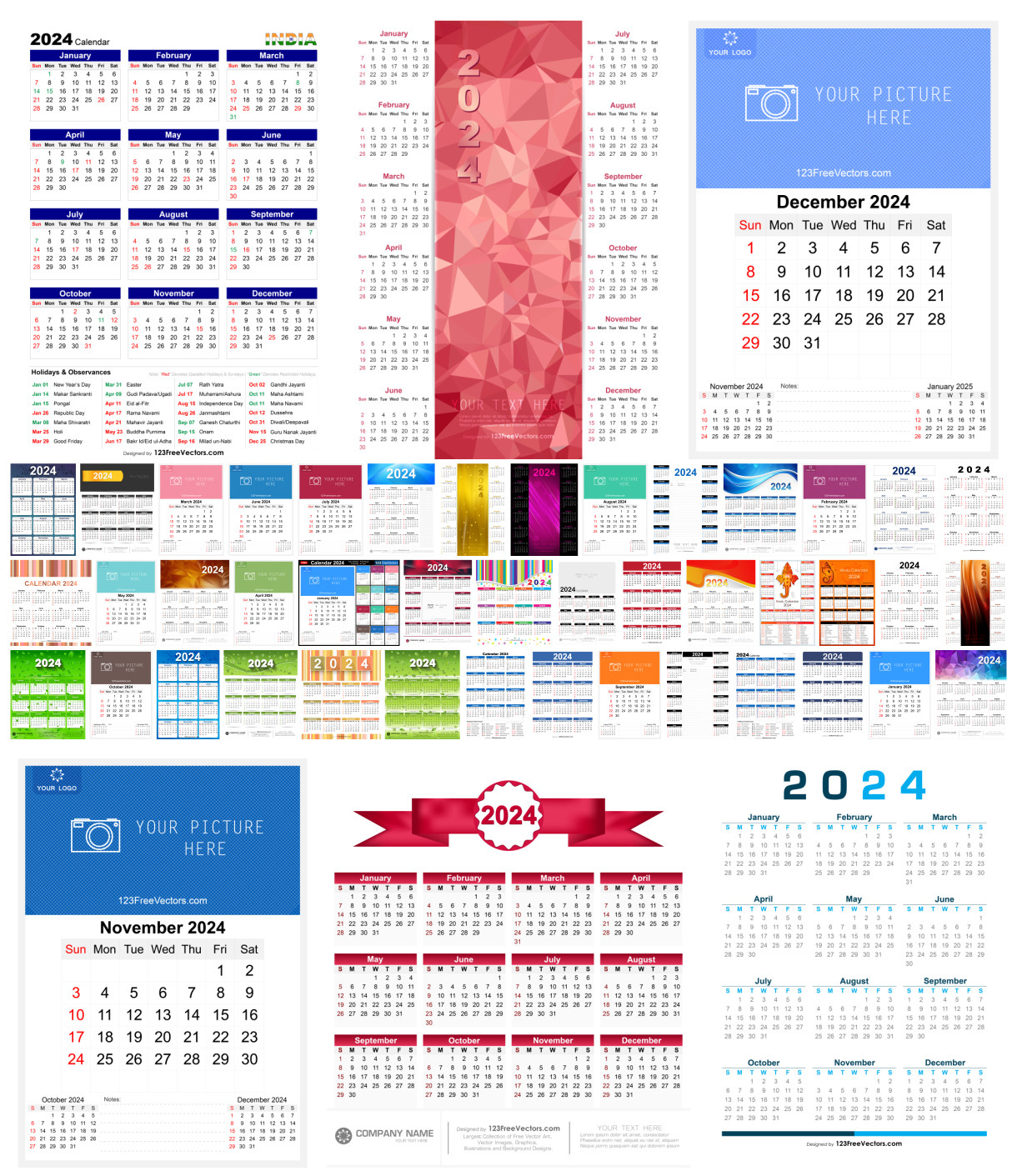 2024 Wall Calendar Templates: 48 Free Printables And Editable Ai | Calendar Template Editable 2024