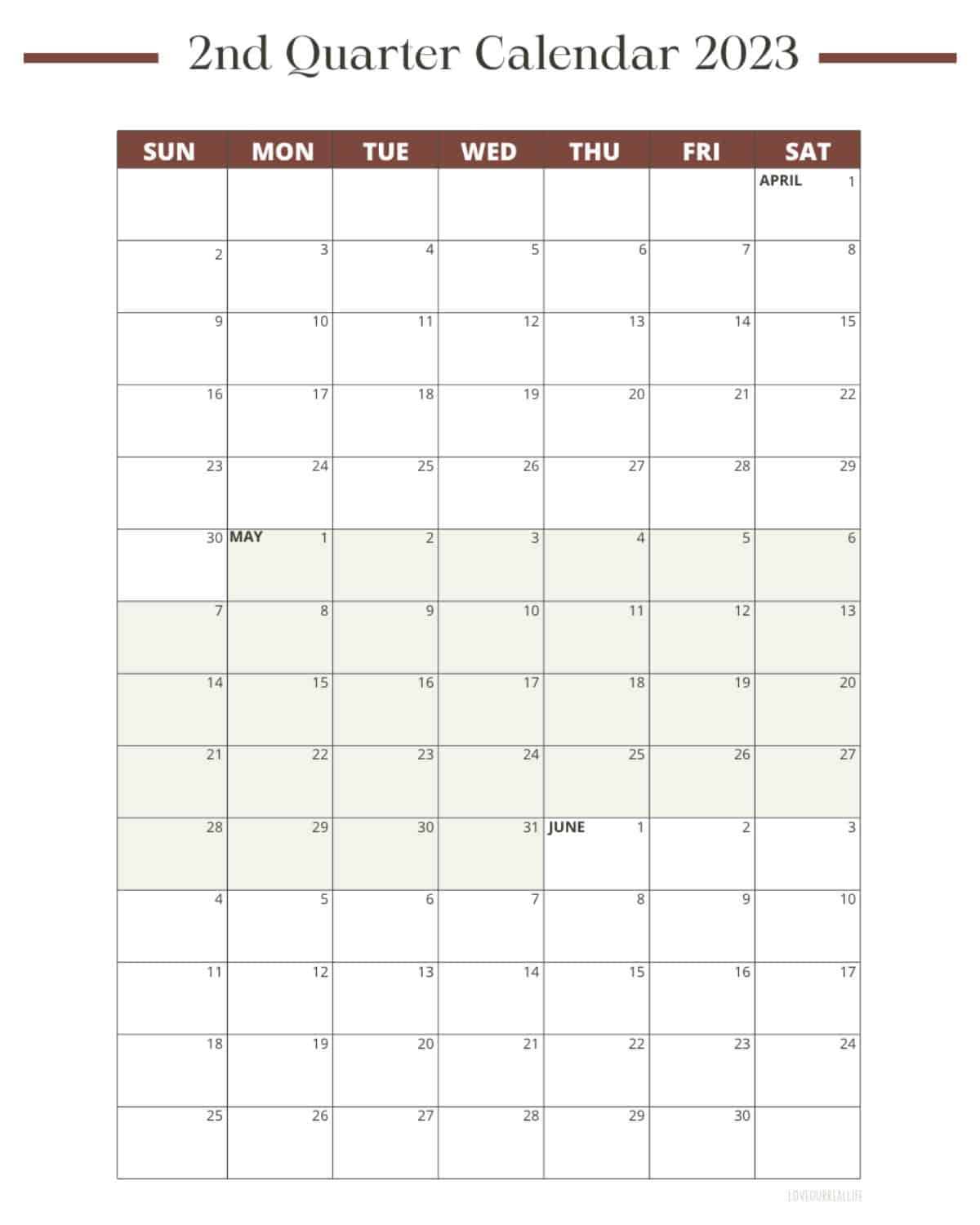 3 Month Calendar Printables: 2023 And 2024 ⋆ Love Our Real Life | 2023 Calendar 2024 Printable By Month