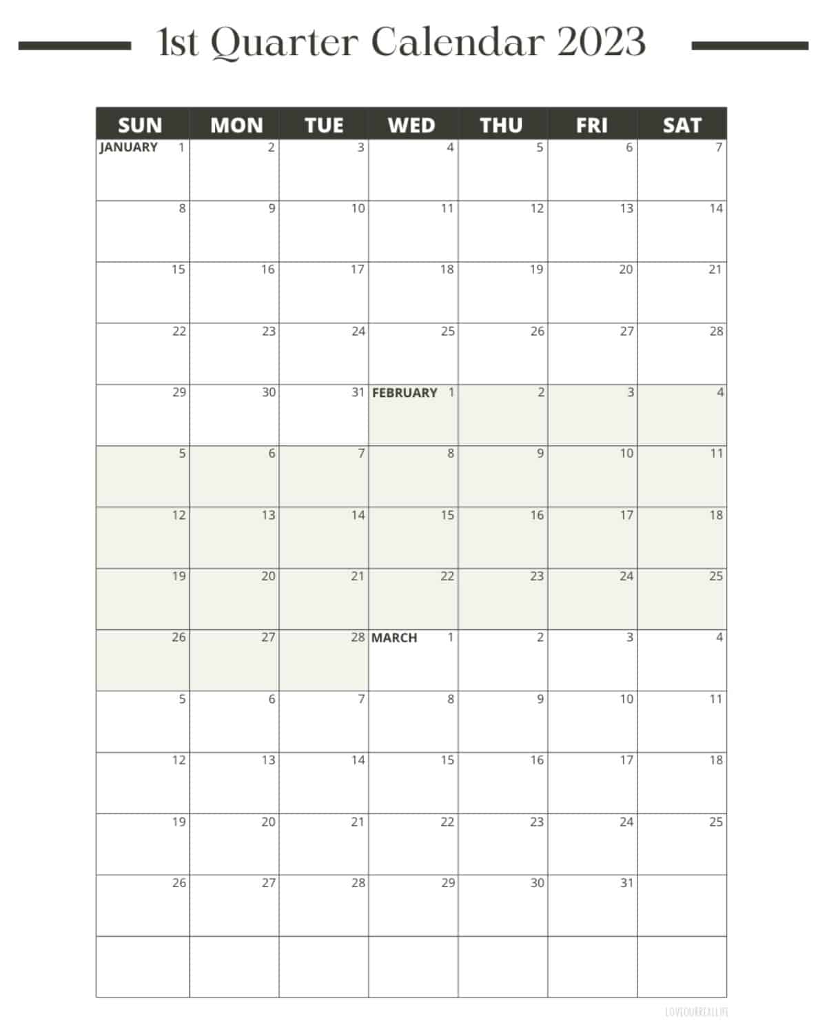 3 Month Calendar Printables: 2023 And 2024 ⋆ Love Our Real Life | Printable Calendar For Specific Dates