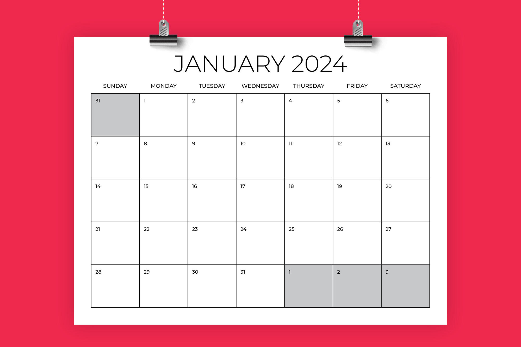 8.5 X 11 Inch 2024 Calendarrunning With Foxes | Thehungryjpeg | Printable Calendar 2024 Hong Kong