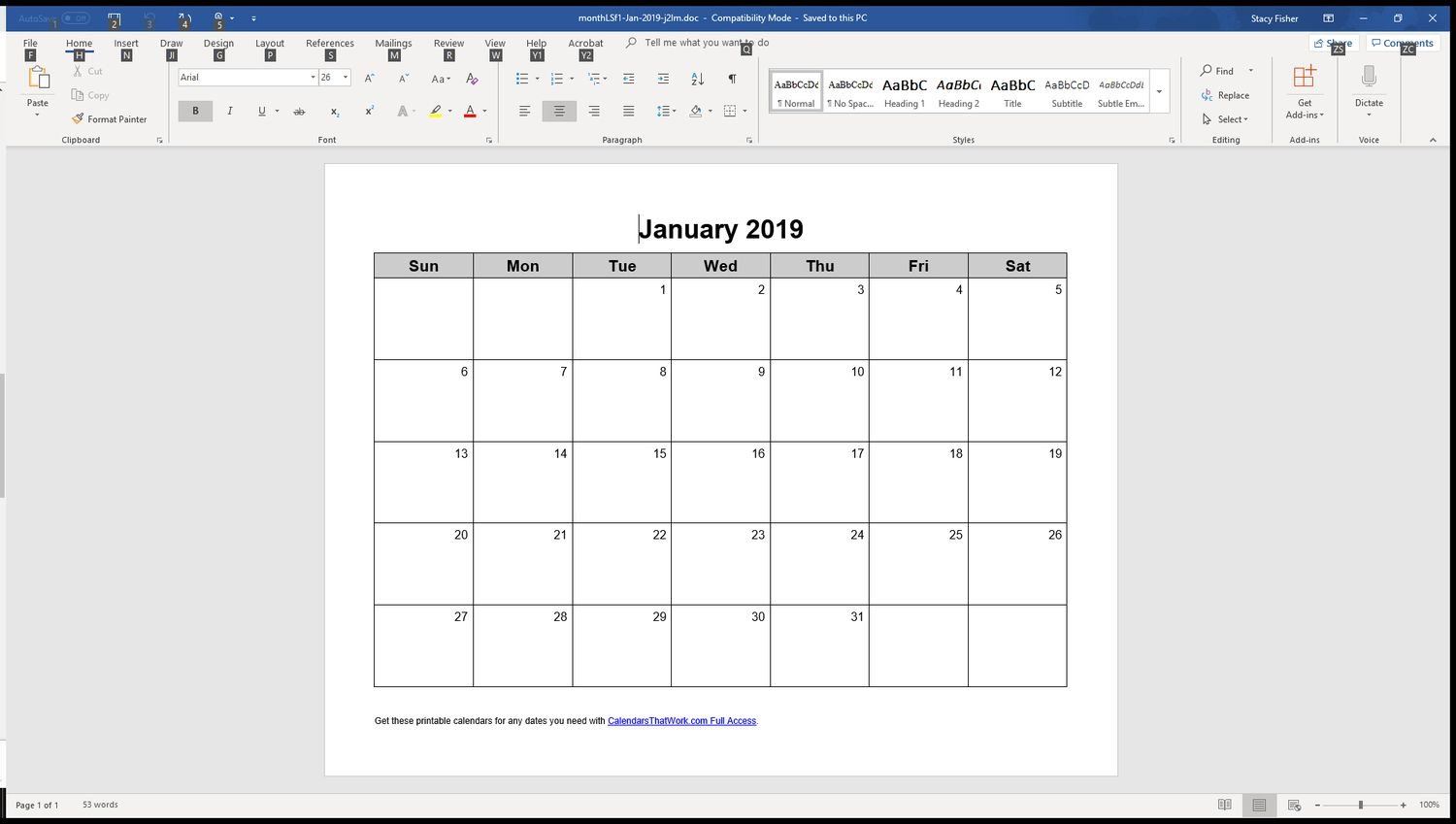 9 Top Place To Find Free Calendar Templates For Word | Is There A Printable Calendar In Word?