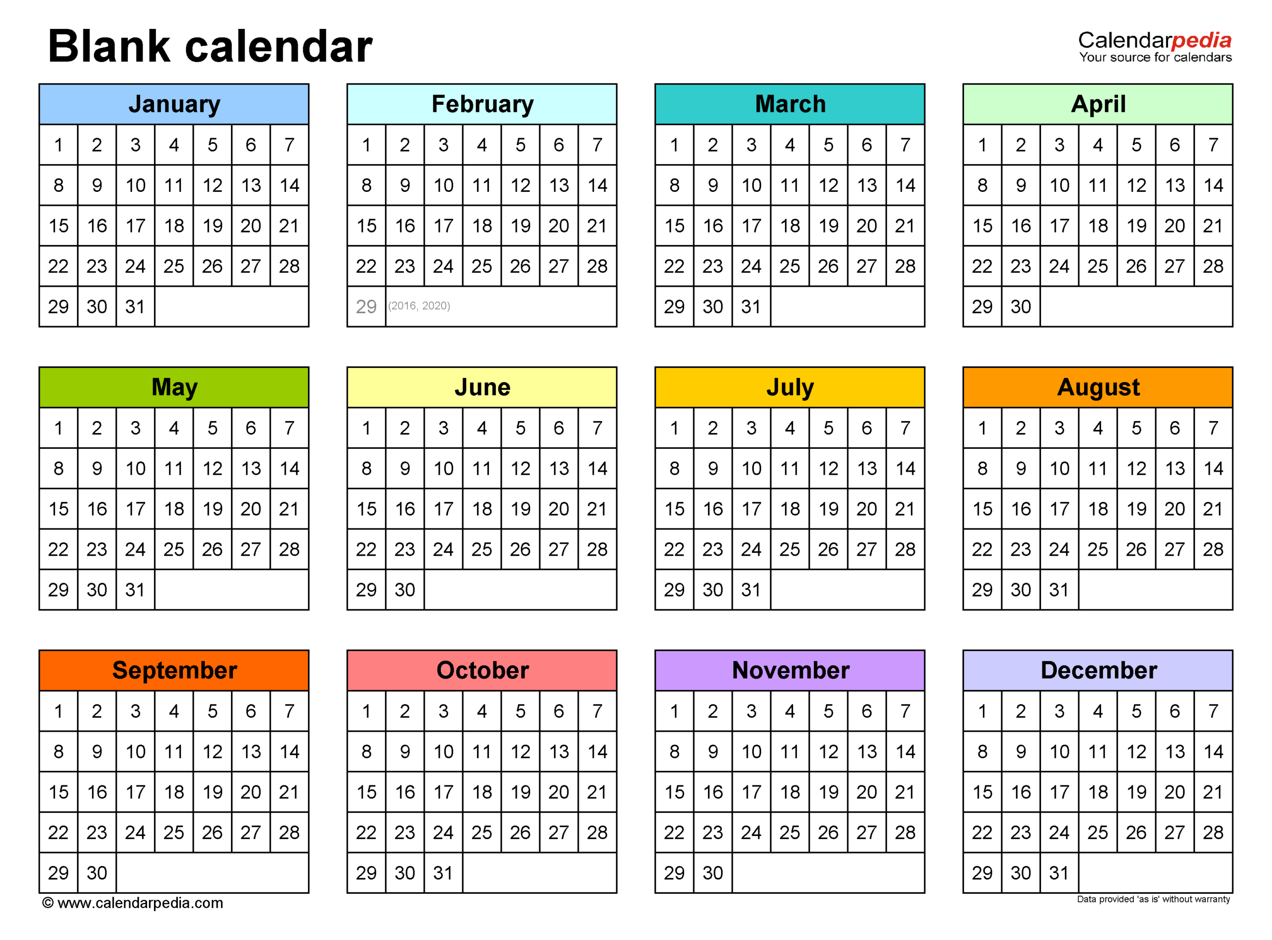 Blank Calendars - Free Printable Microsoft Word Templates | Is There A Printable Calendar In Word?