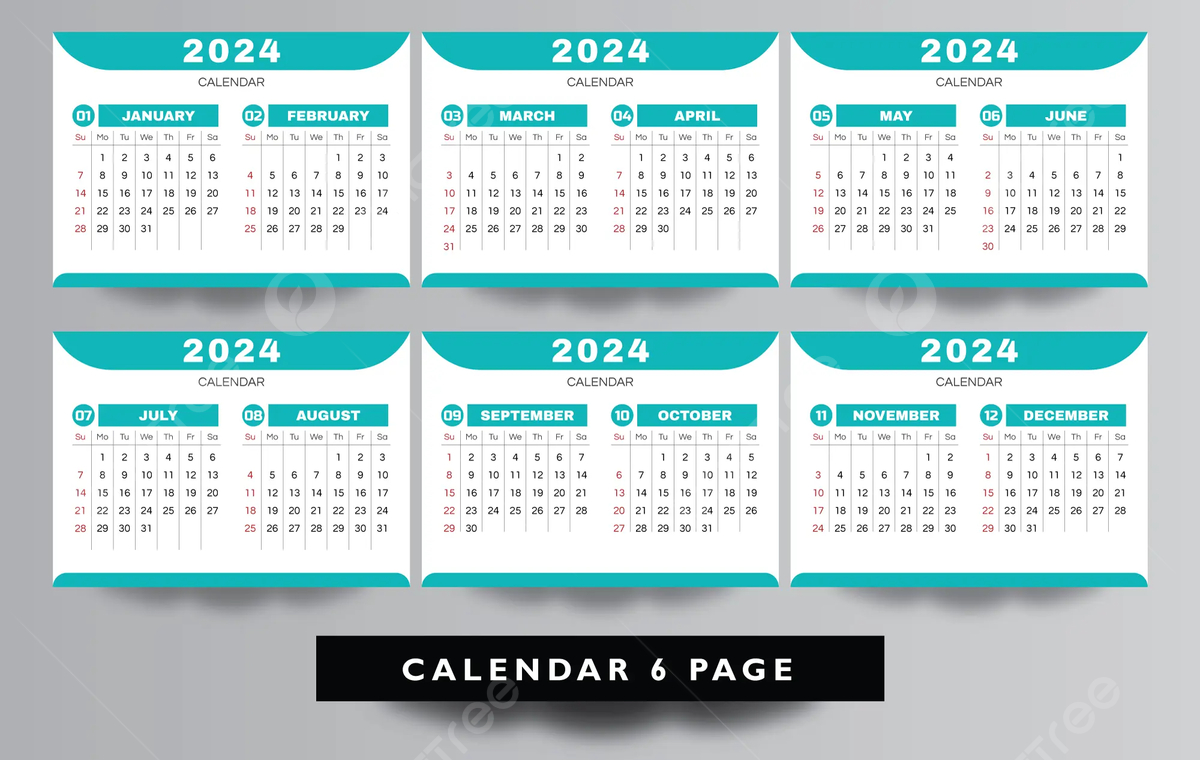 Blue Calendar 2024 Template Design Vol 5 Vector Template Download | Printable Calendar 2024 Sri Lanka