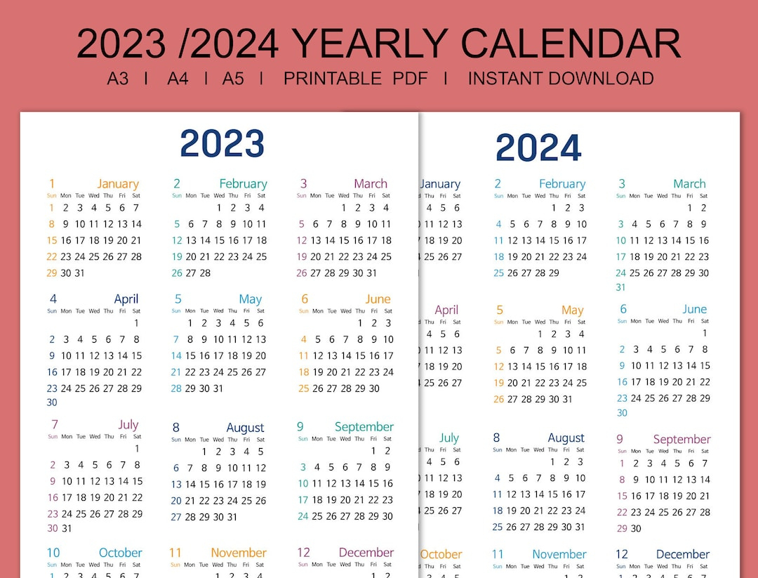 Calendrier 2023 Imprimable Calendrier Annuel 2023 Calendrier | Printable Calendar 2024 Sarawak