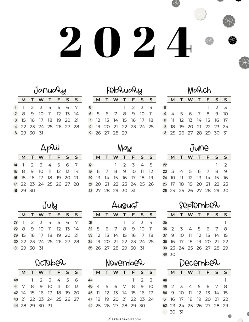 Day Numbers For 2024 - What Day Is It? | How Many Days In 2024 Calendar Year?