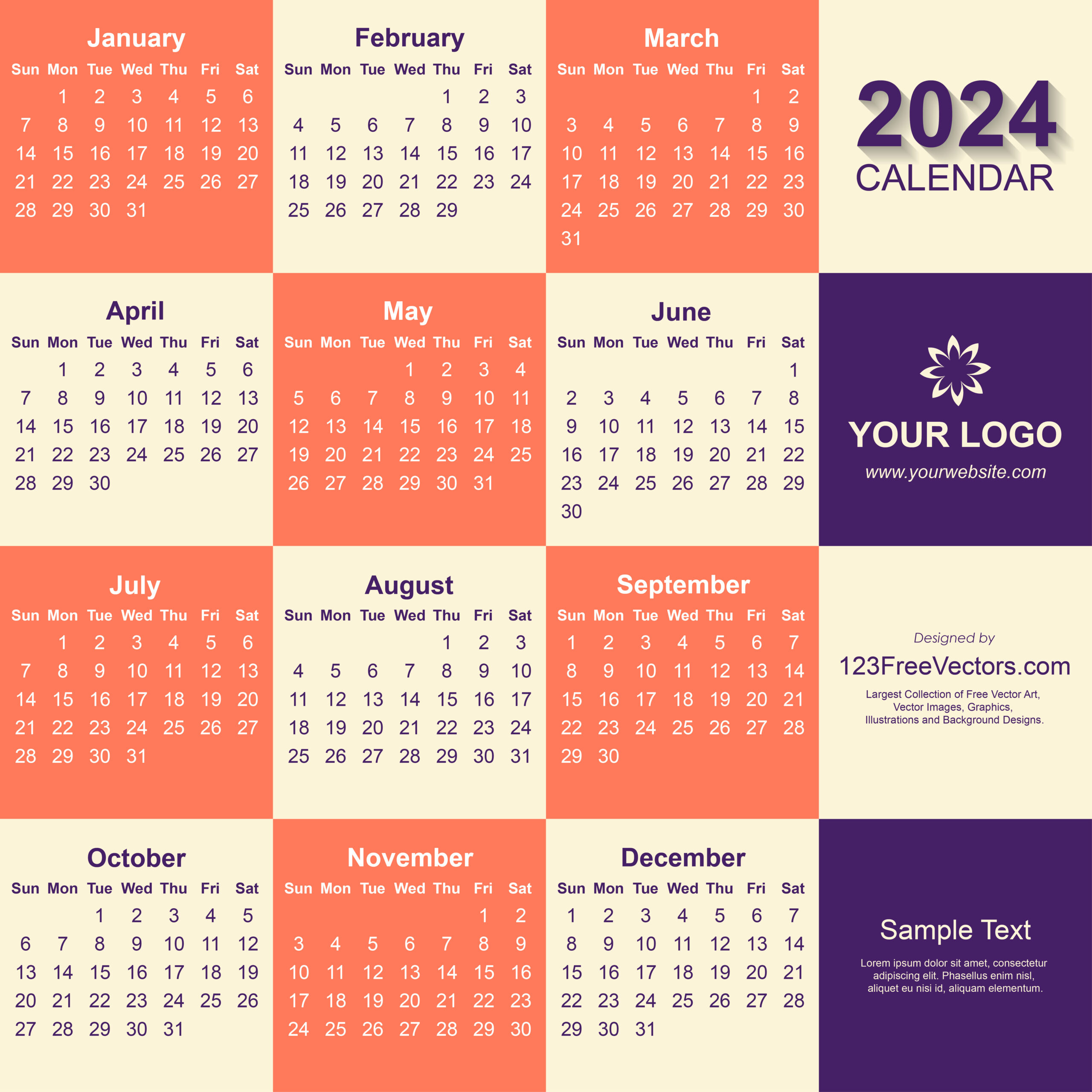 Free 2024 Calendar Pdf Free Download | Calendar 2024 Pdf Free Download