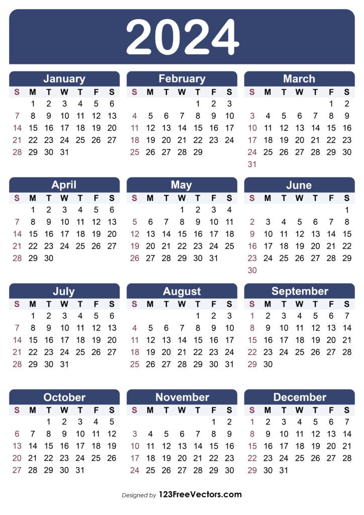 Free Printable Calendar Templates 2024 | Printable Calendar 2024