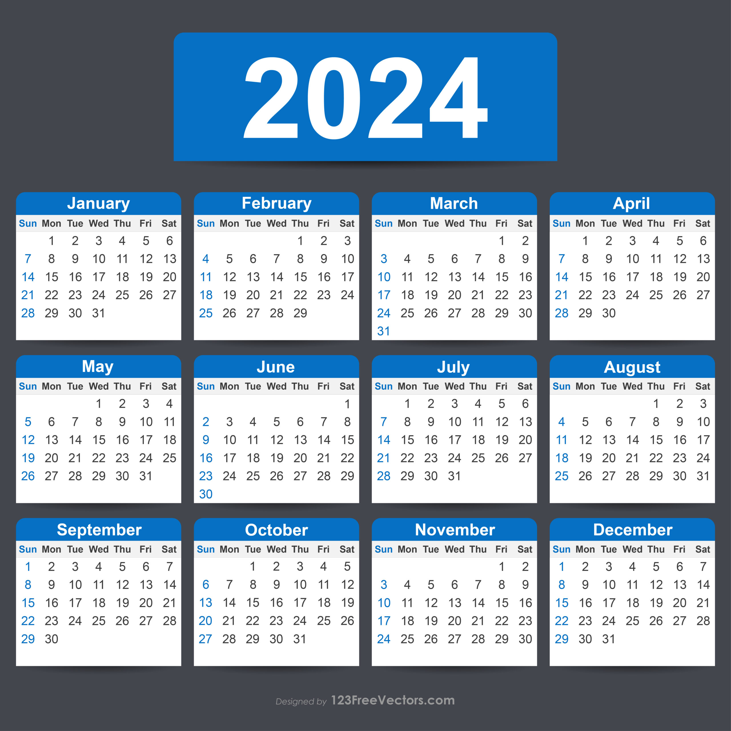 Free Free Editable Calendar 2024 | Calendar 2024 Malaysia Printable