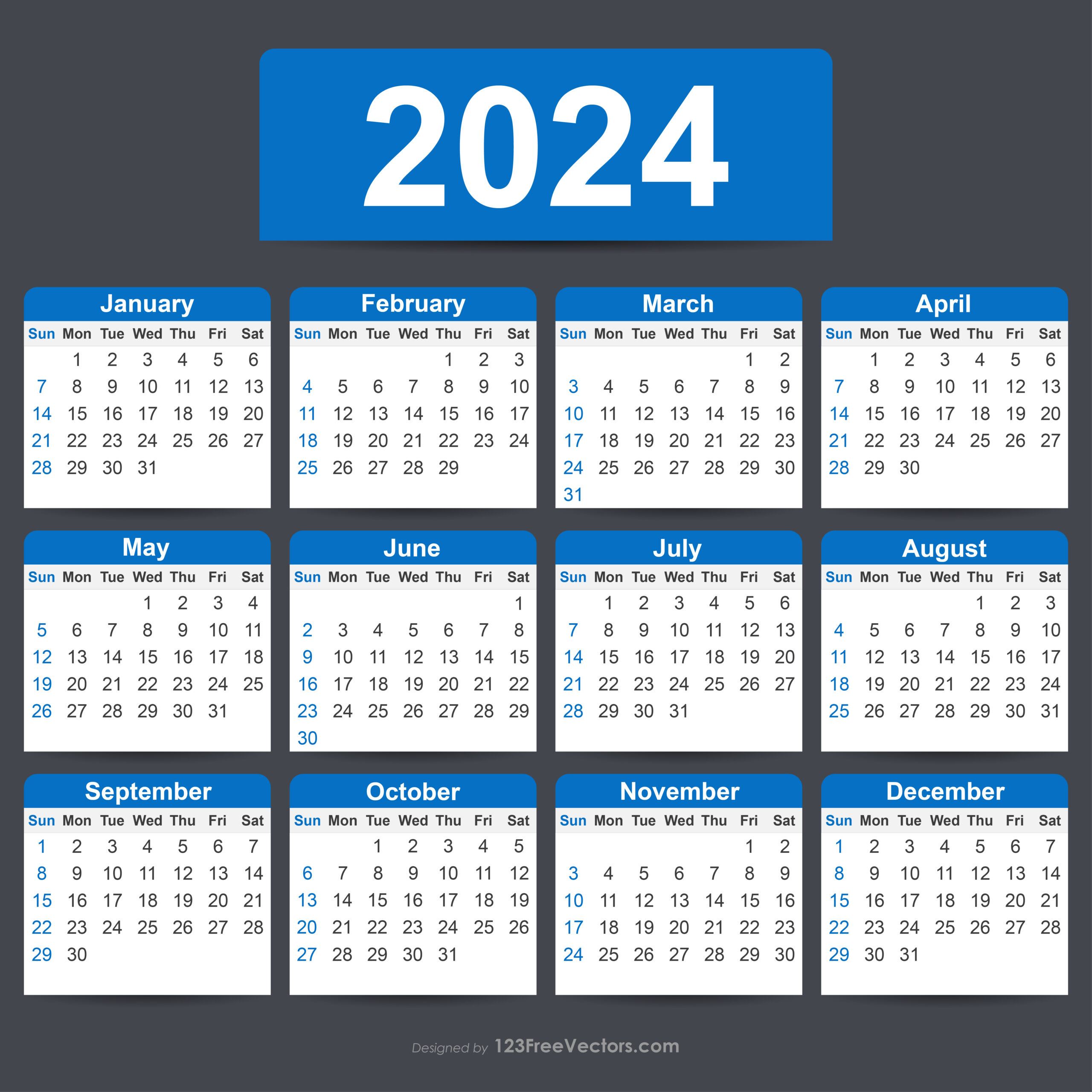 Free Free Editable Calendar 2024 | Printable Calendar 2024 Malaysia