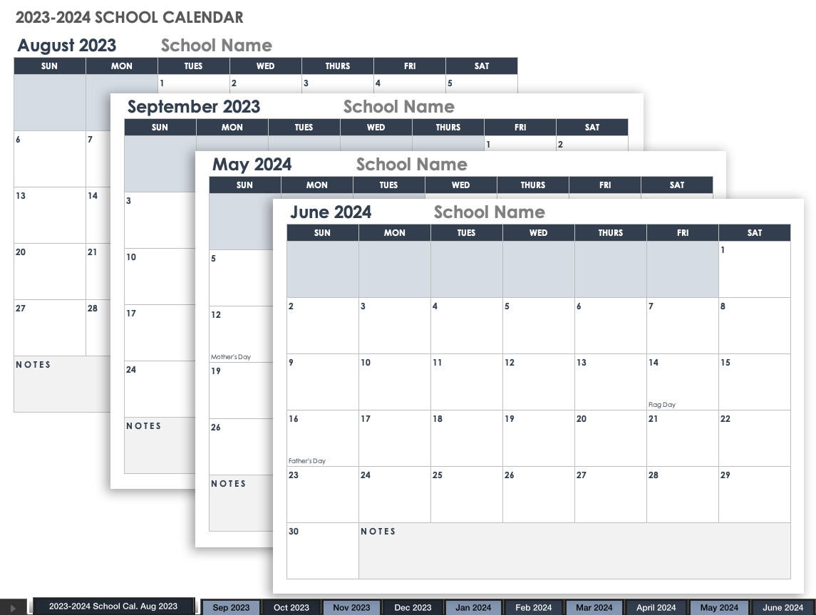 Free Google Calendar Templates | Smartsheet | 2024 Annual Calendar Google Sheets