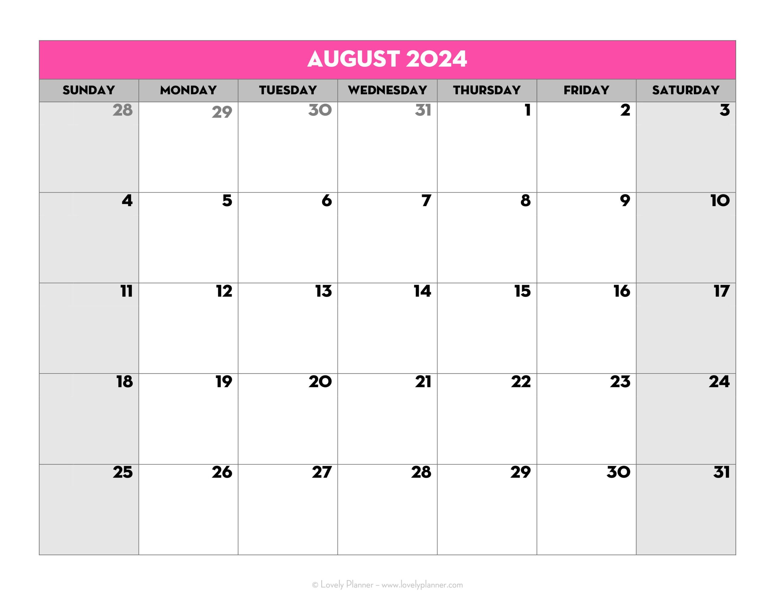 Free Printable 2023-2024 Monthly School Calendar Template - Lovely | 2023 Calendar 2024 Printable Monthly