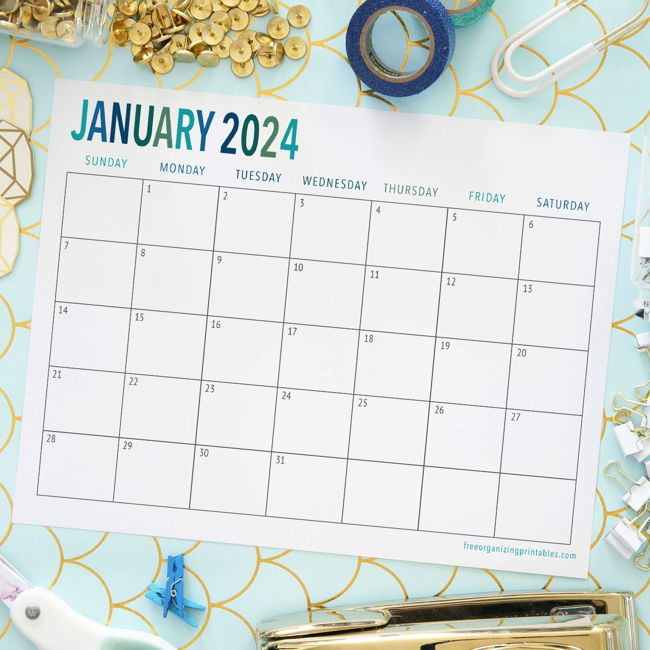 Free Printable Calendar 2024 | Free Organizing Printables | Calendar 2024 Philippines Printable