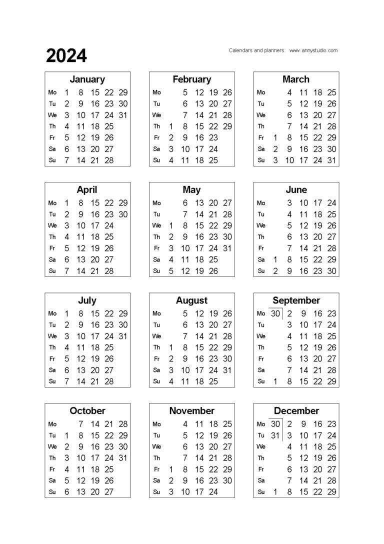 Free Printable Calendars And Planners 2023 And 2024 | Free | Printable Calendar 2024 Uk Free