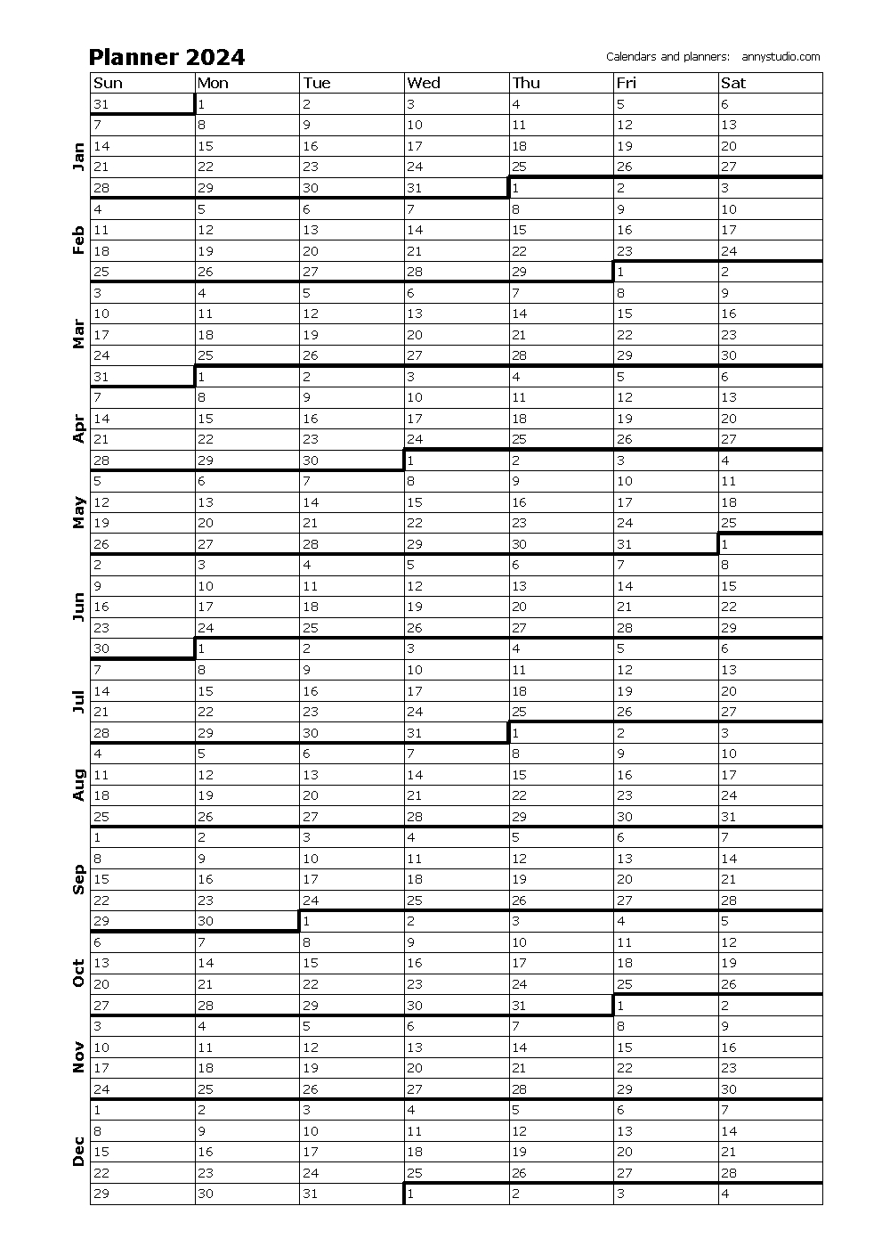 Free Printable Calendars And Planners 2024, 2025 And 2026 | Calendar 2024 Printable A3