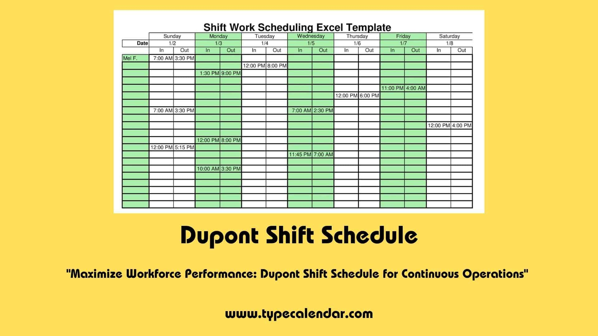 Free Printable Dupont Shift Schedule Templates [Pdf, Word, Excel | 2024 Rotating Day Off Calendar Printable