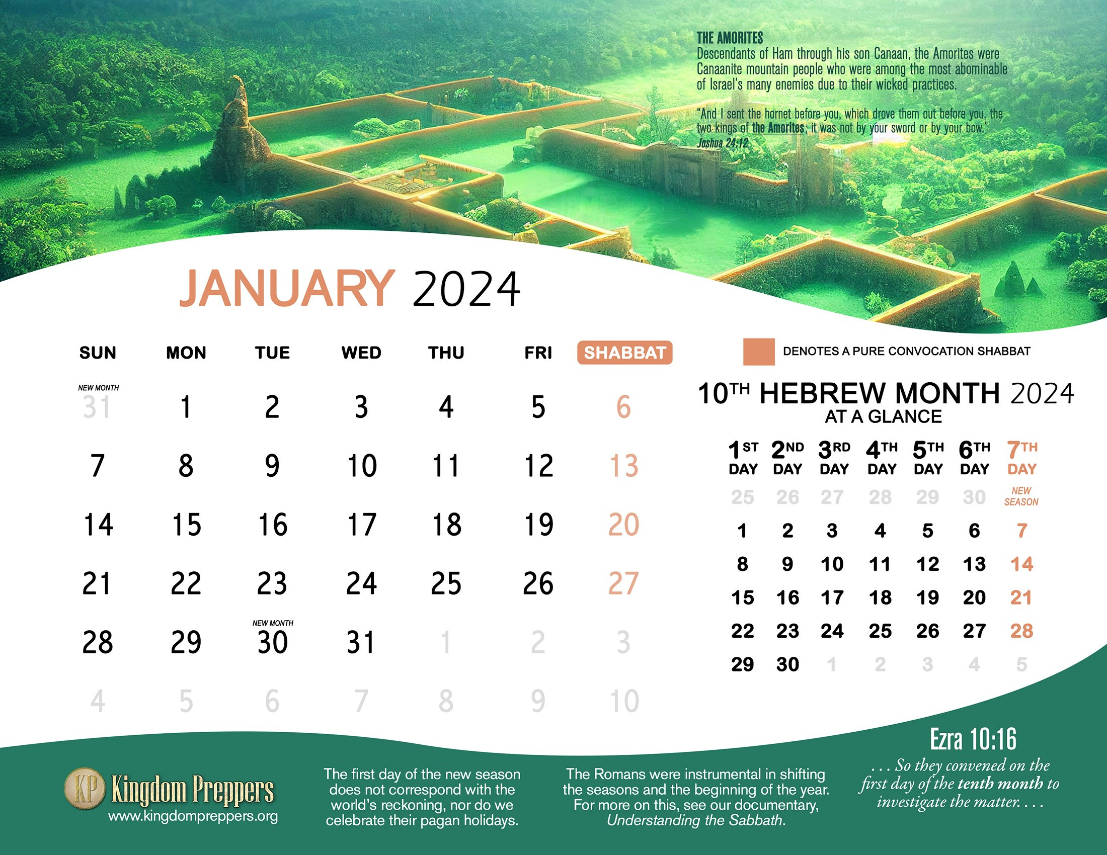 Hebrew Israelite Calendar (2023-2024) — Kingdom Preppers | Hebrew Calendar 2024 Printable