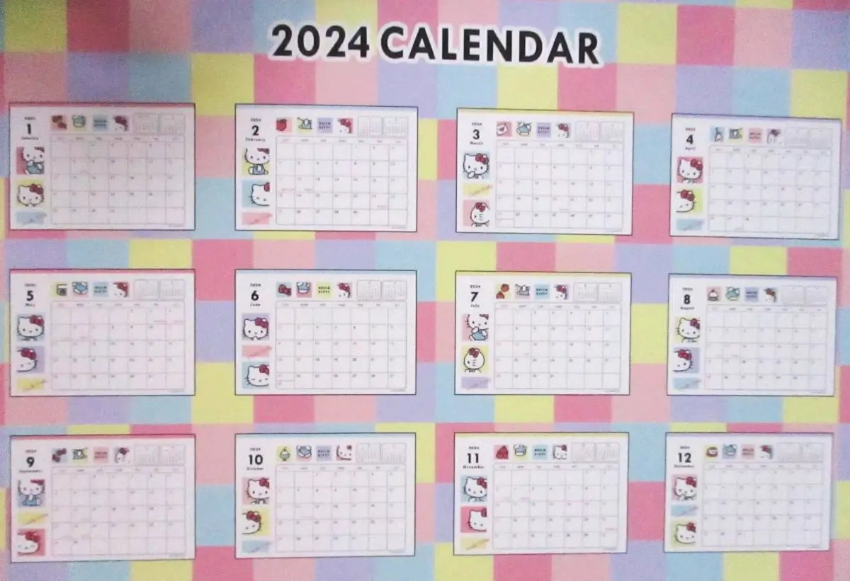 Hello Kitty Desk Calendar 2024 Sanrio | Ebay | Hello Kitty Printable Calendar 2024