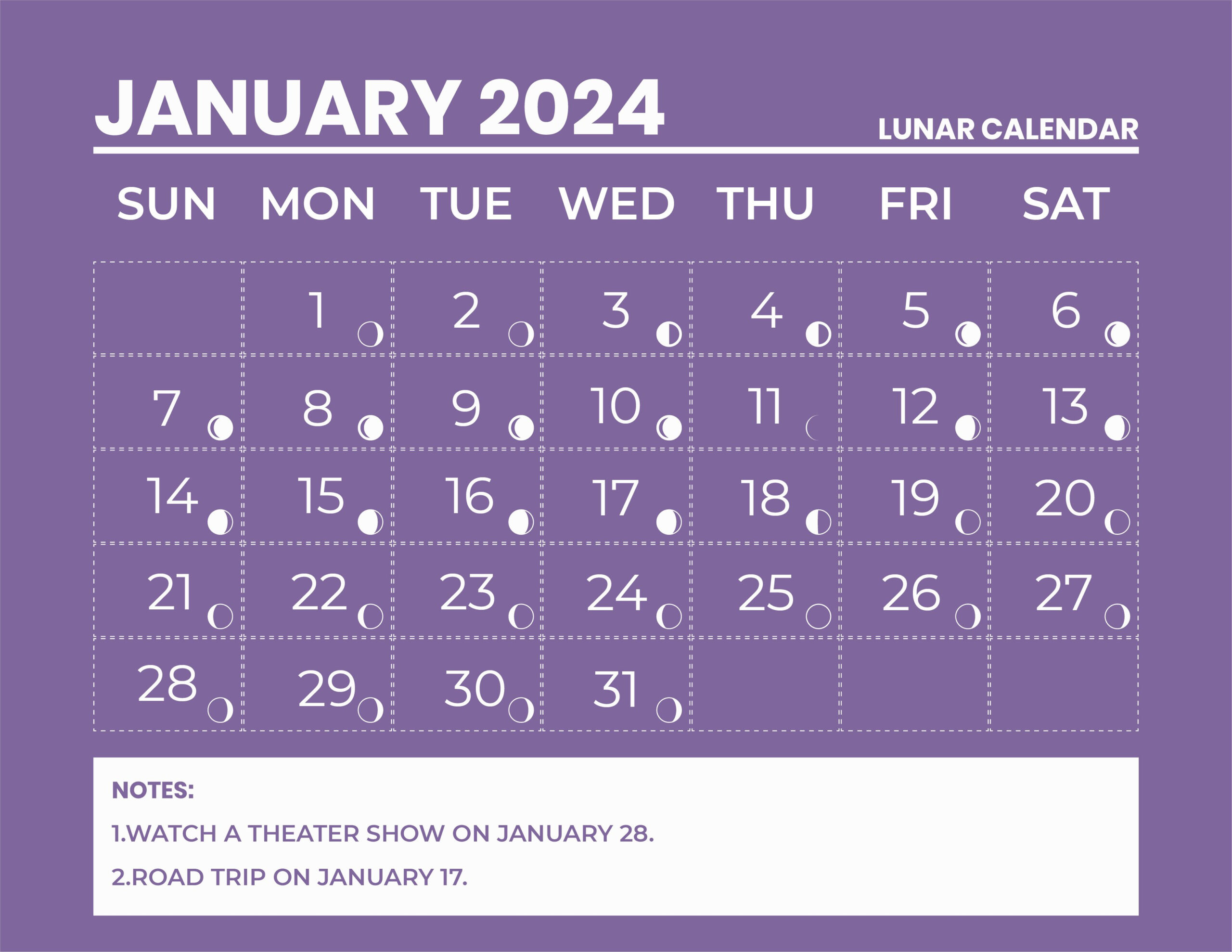 Lunar Calendar January 2024 - Download In Word, Illustrator, Eps | Printable Chinese Calendar 2024