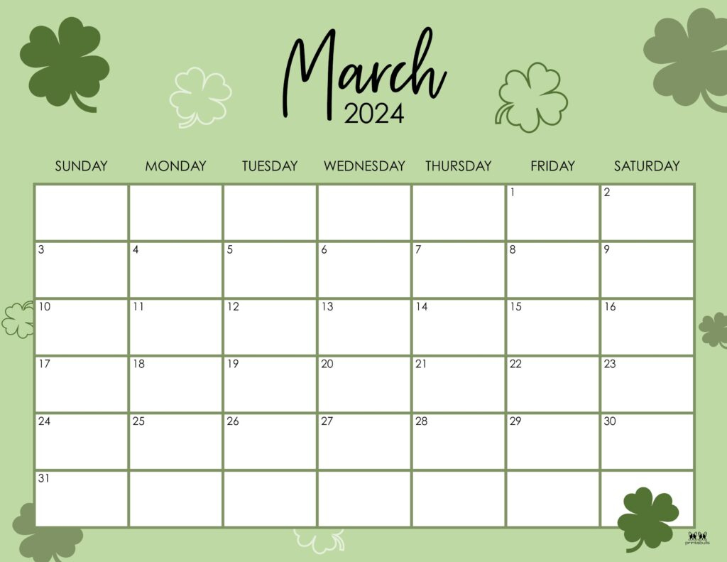 March 2024 Calendars - 50 Free Printables | Printabulls | Printable Calendar 2024 March