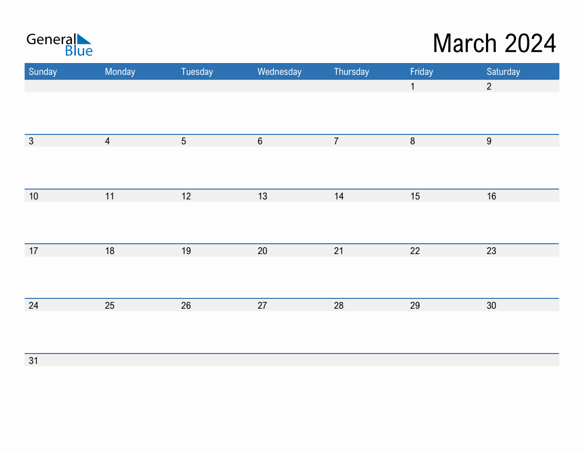 Calendar 2024 Printable General Blue Printable Calendar 2024