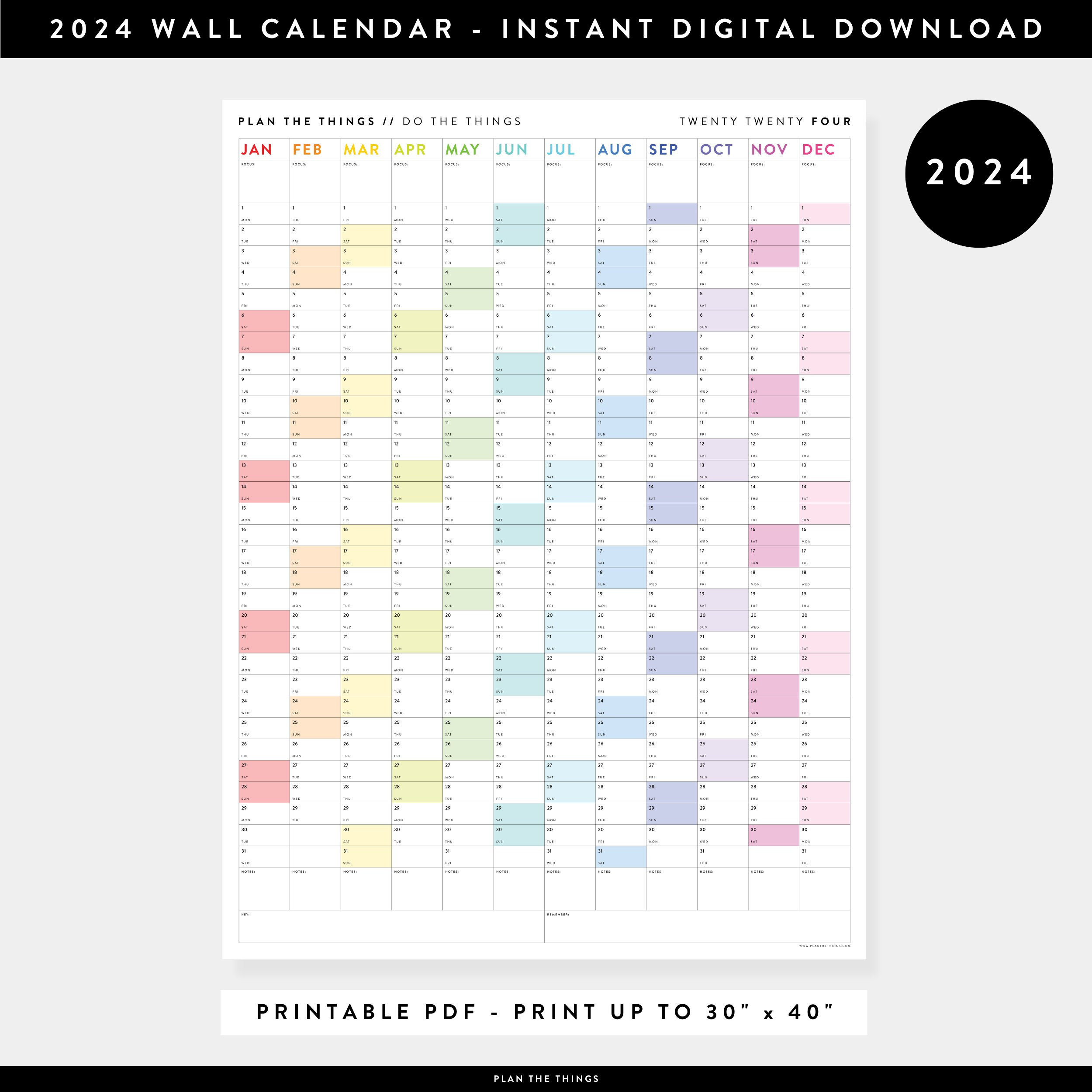 2024 Calendar Strip Printable Printable Calendar 2024