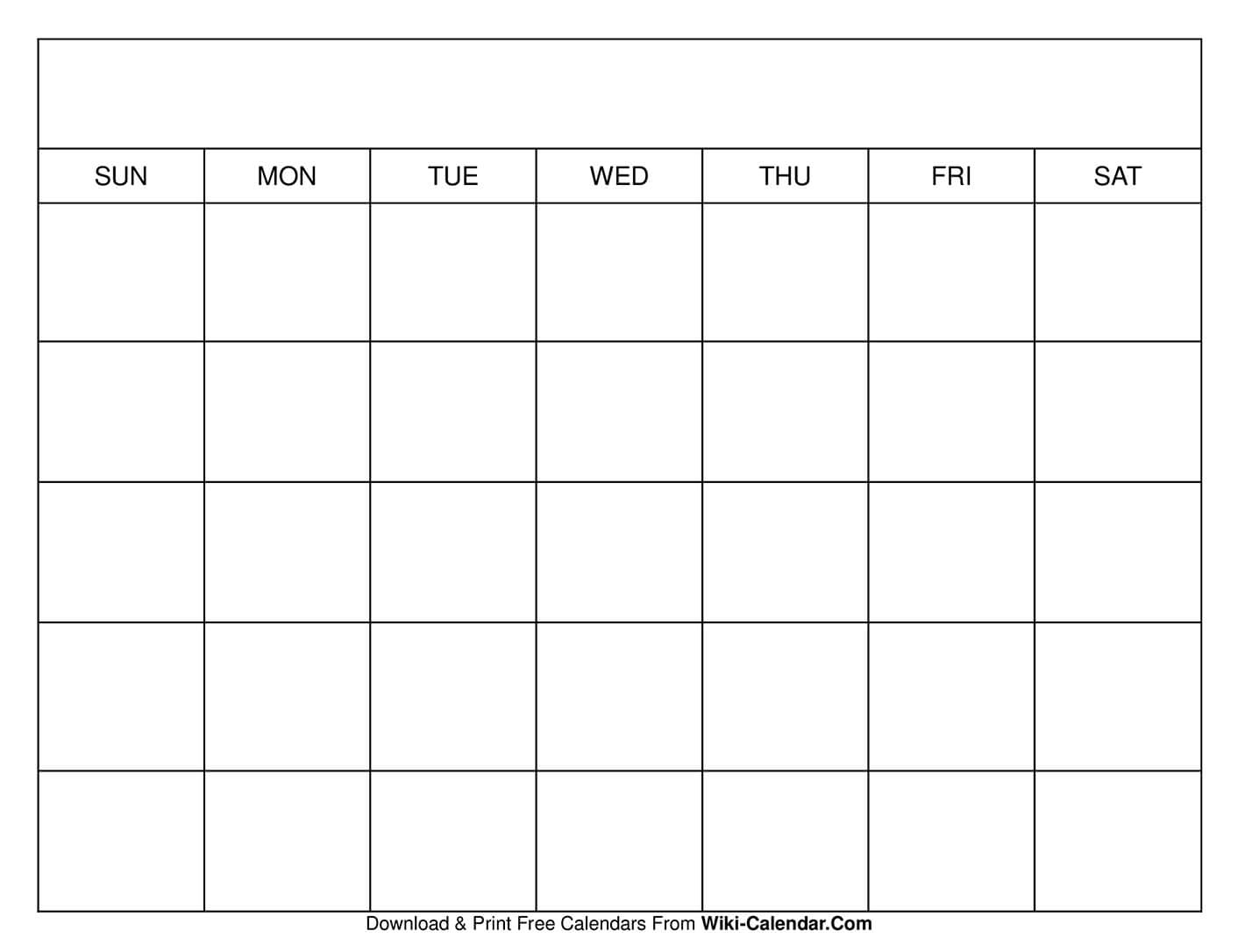 Printable Blank Calendar Templates - Wiki Calendar | Printable Calendar For Specific Dates