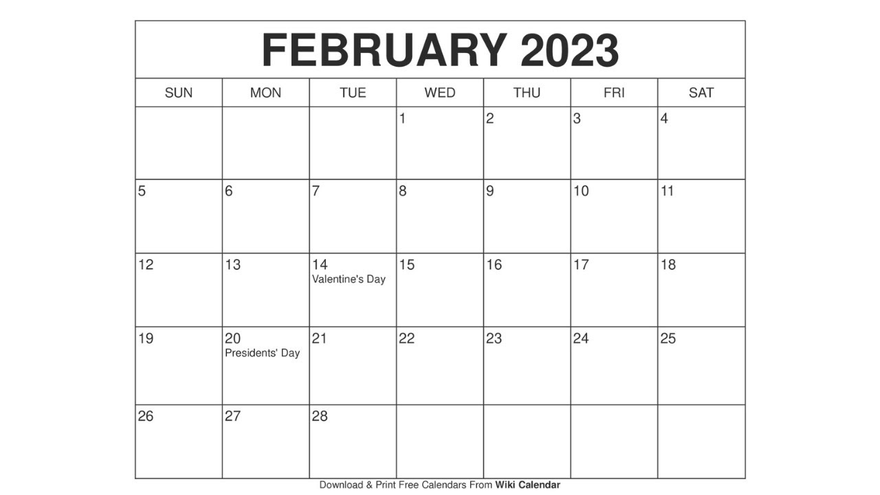 Printable February 2024 Calendar Templates With Holidays | Printable Calendar 2024 February Month