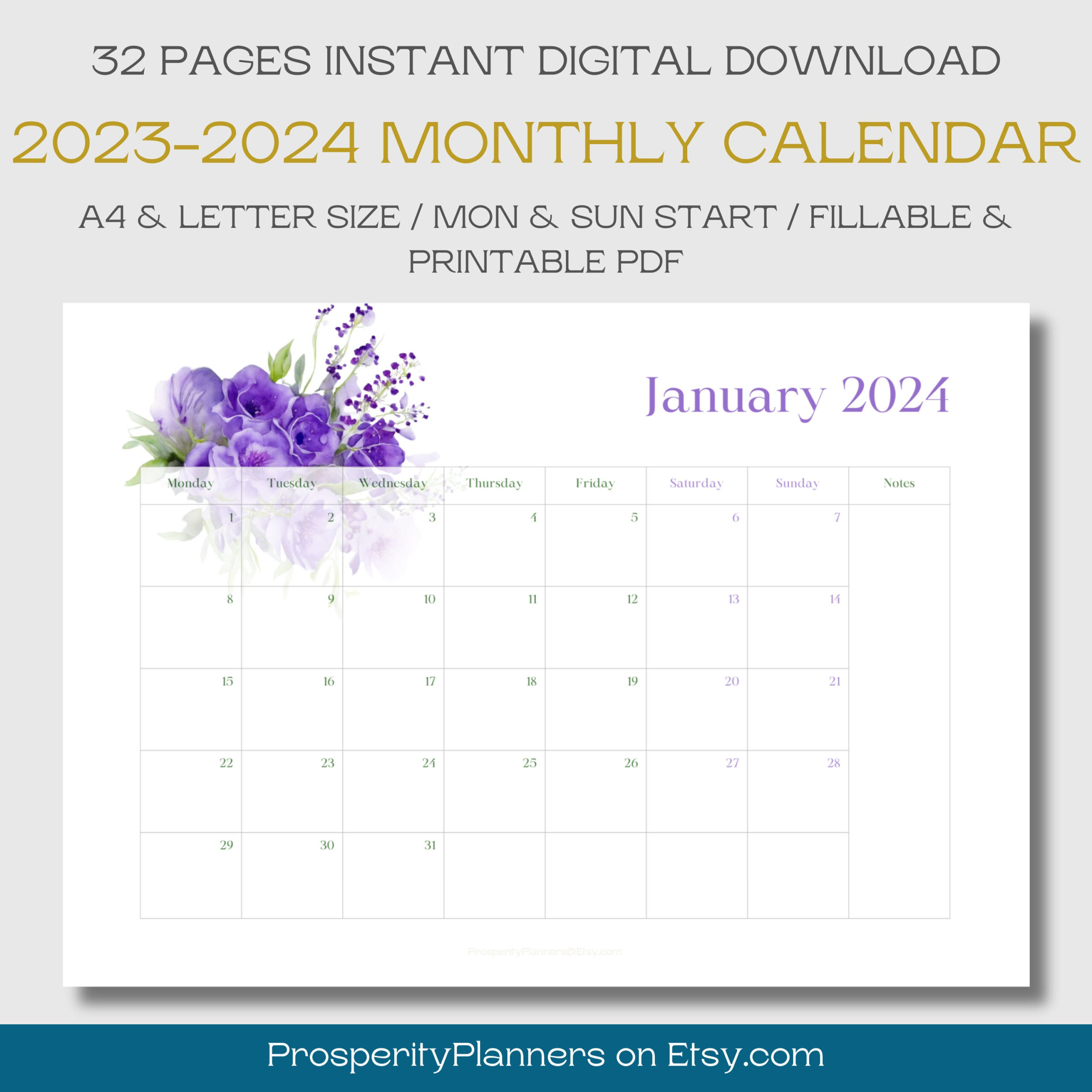 Printable &Amp;Amp;Amp; Fillable Calendar Create Your Own 2024 Calendar - Etsy | Printable Calendar 4U 2024