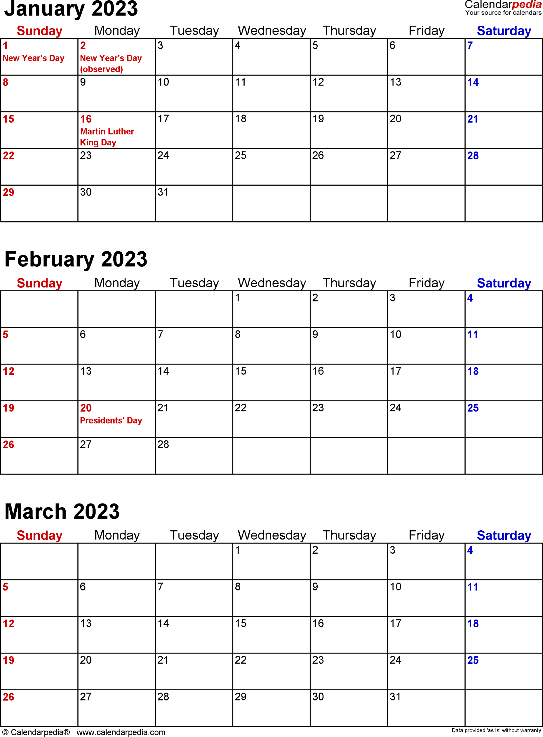 Quarterly Calendars 2023 - Free Printable Pdf Templates | Free Printable Calendar 2024 Quarterly